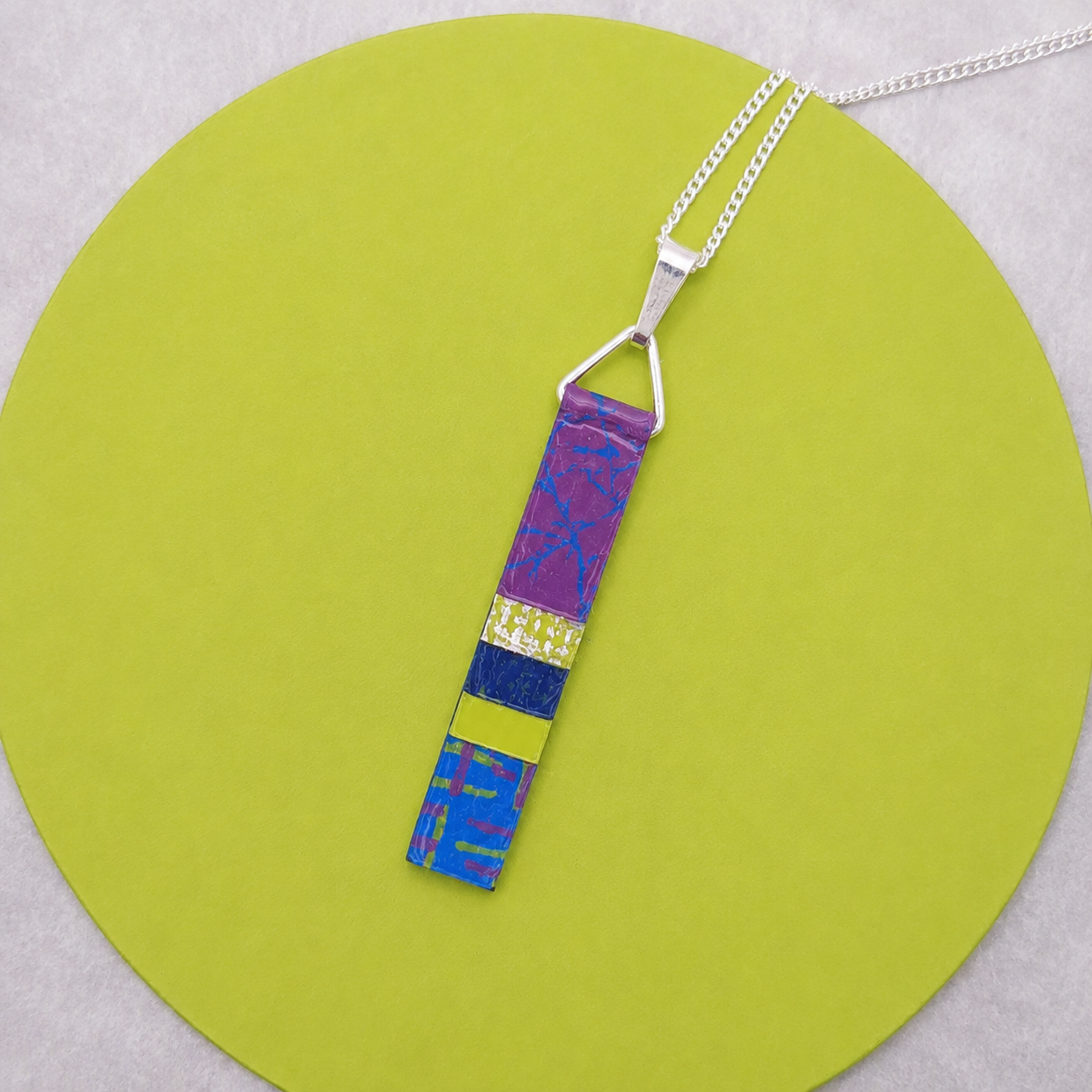 Long Slim Pendant -  Blue Violet