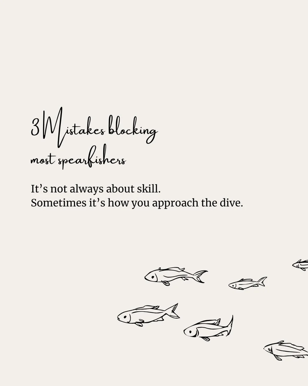 Most spearfishing mistakes don&rsquo;t come from lack of ability.⁠
⁠
They come from rushing, poor positioning, and reacting instead of planning.⁠
⁠
The difference between an average dive and a good one is often subtle, but it&rsquo;s always there.⁠
⁠