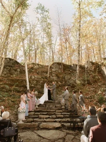 When K&amp;D discovered this rocky amphitheatre on their property here in Kawartha Lakes, they knew it would be the perfect place for their wedding.  They worked incredibly hard to reveal the space, create room for guests, and navigate a trail throug
