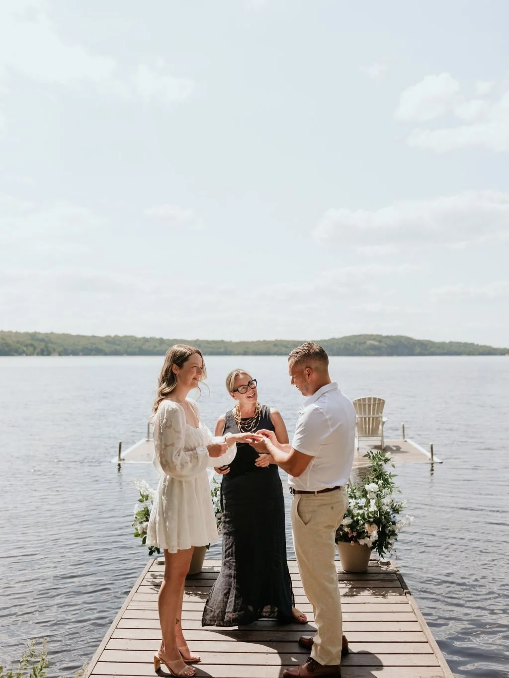 It&rsquo;s nearly above zero, can we get excited about lakeside ceremonies yet? This perfect day on Lake Cecebe last summer, on the dock, surrounded by friends and family is the energy I&rsquo;m desperate for. Thank you @maddiechef for trusting me wi