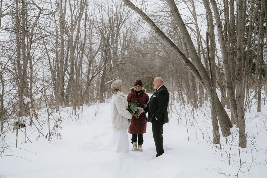 You CAN have it both ways! S+D wanted the intimacy of an elopement, and the celebration of a wedding with family; so that&rsquo;s exactly what they did.  Their winter lakeside elopement was romantic and beautiful; followed by dinner at the restaurant