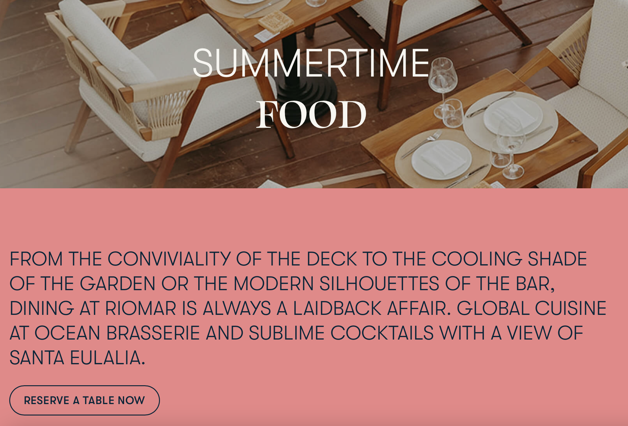 Hotel Riomar - Susie Saldanha - Website Copy