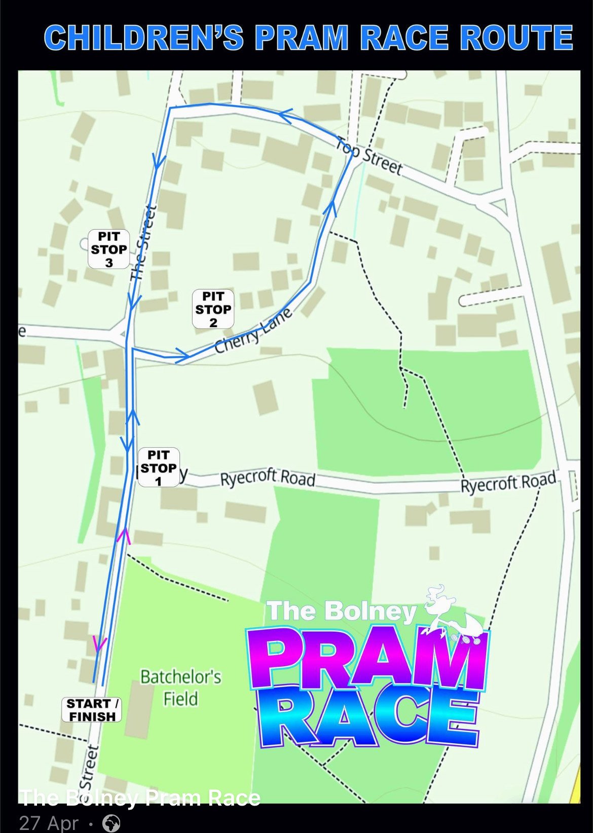 Route Maps — The Bolney Pram Race