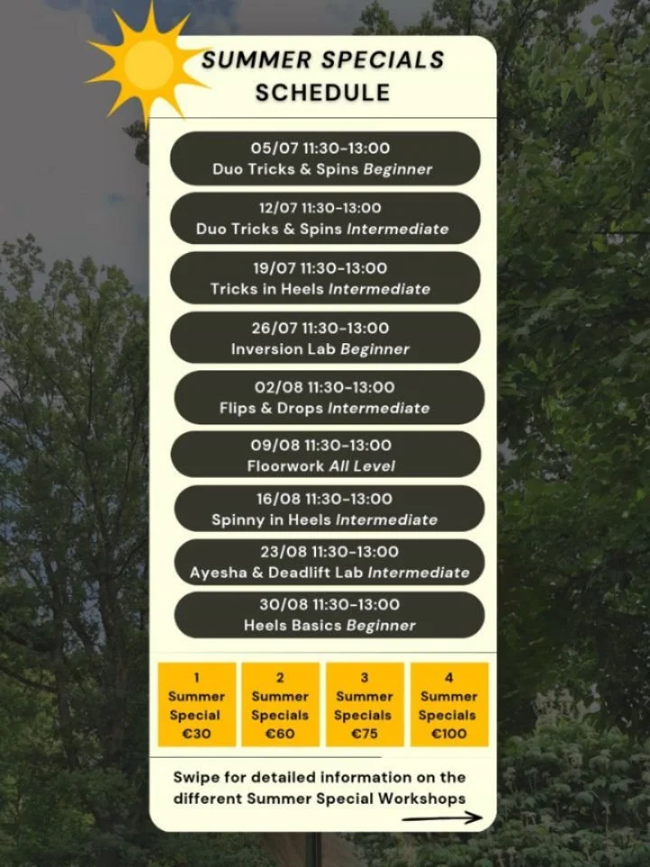 ☀️ Summer is almost here! ☀️

With holidays on our mind, we&rsquo;ll be shifting to a slightly more limited weekly schedule in July &amp; August. Head over to Eversports to view our Summer Schedule. 

And don't worry! For those who want to deepen the