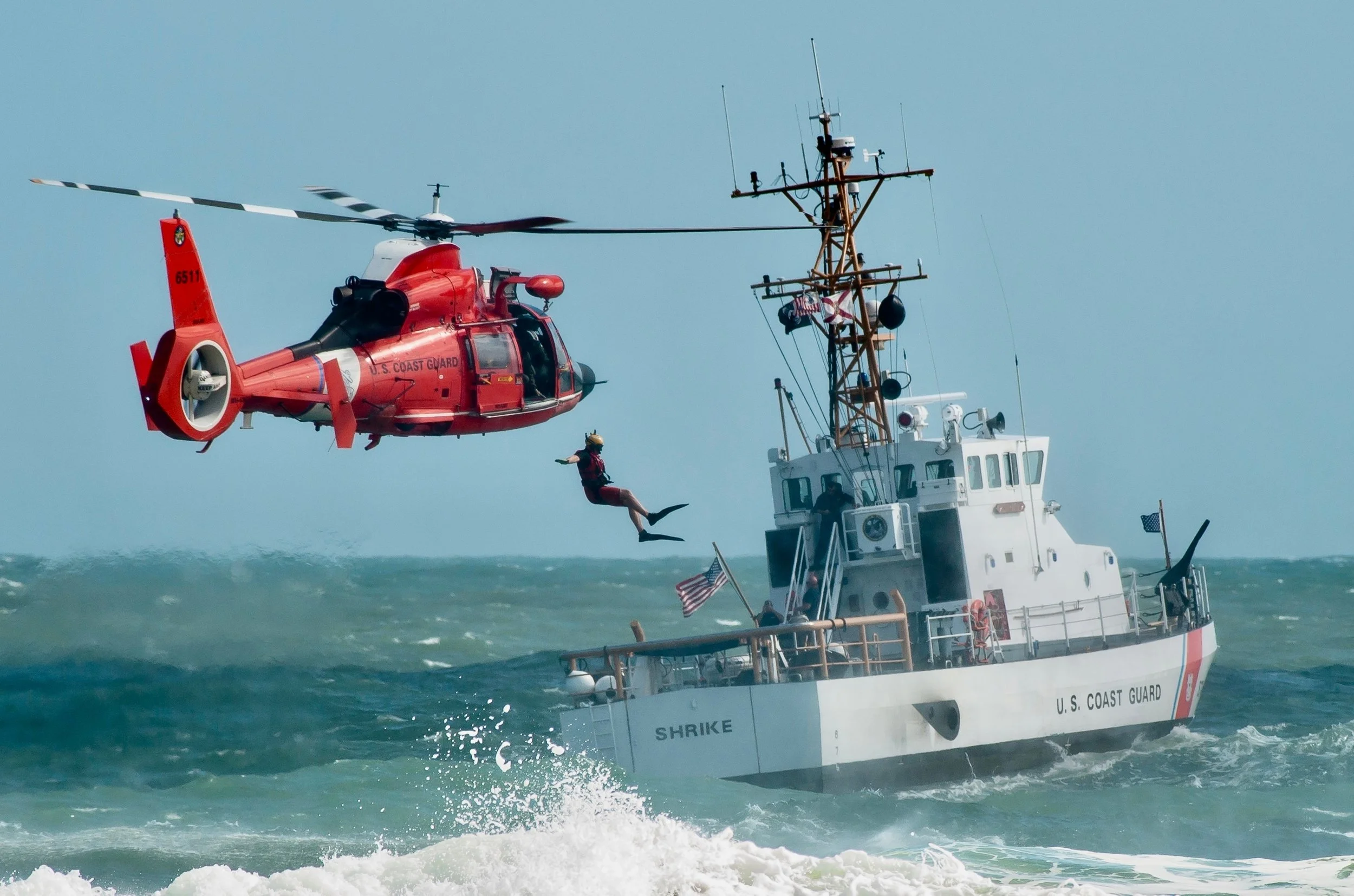 Coast Guard rescues man and dog during Hurricane Helene