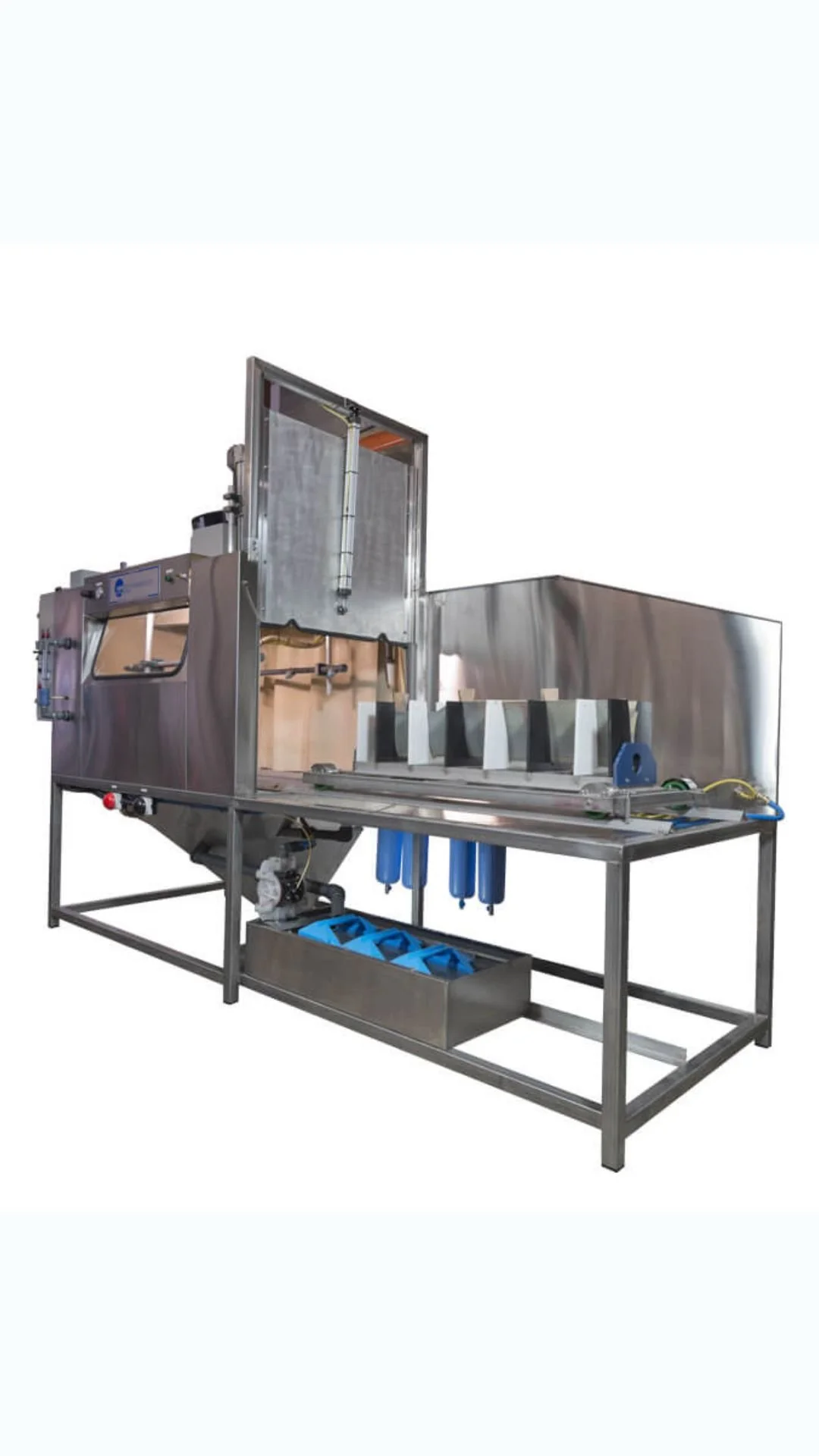 An automated vapor blasting system by Wet Technologies
