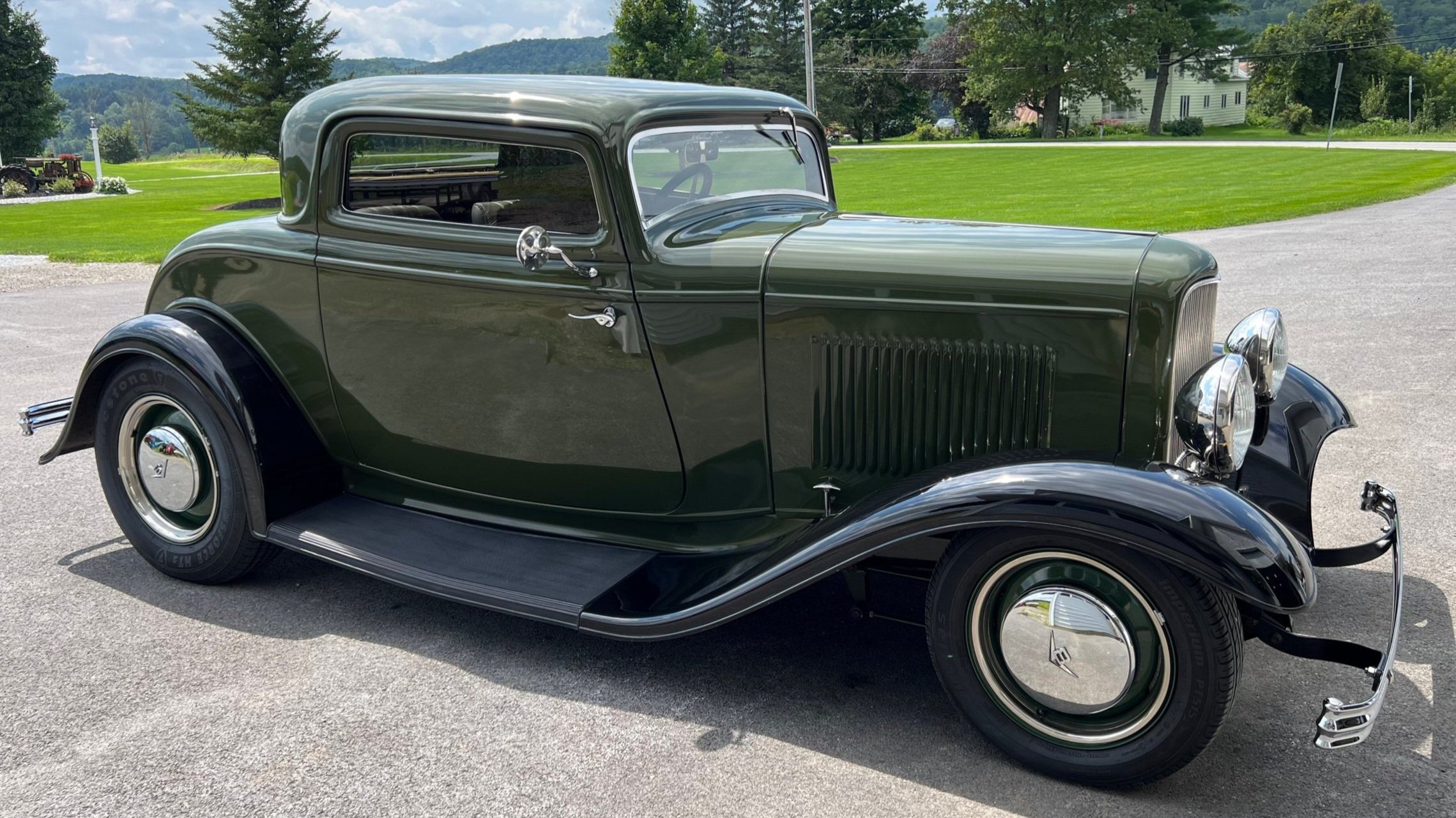 Dark Green Classic Car Professionally Detailed