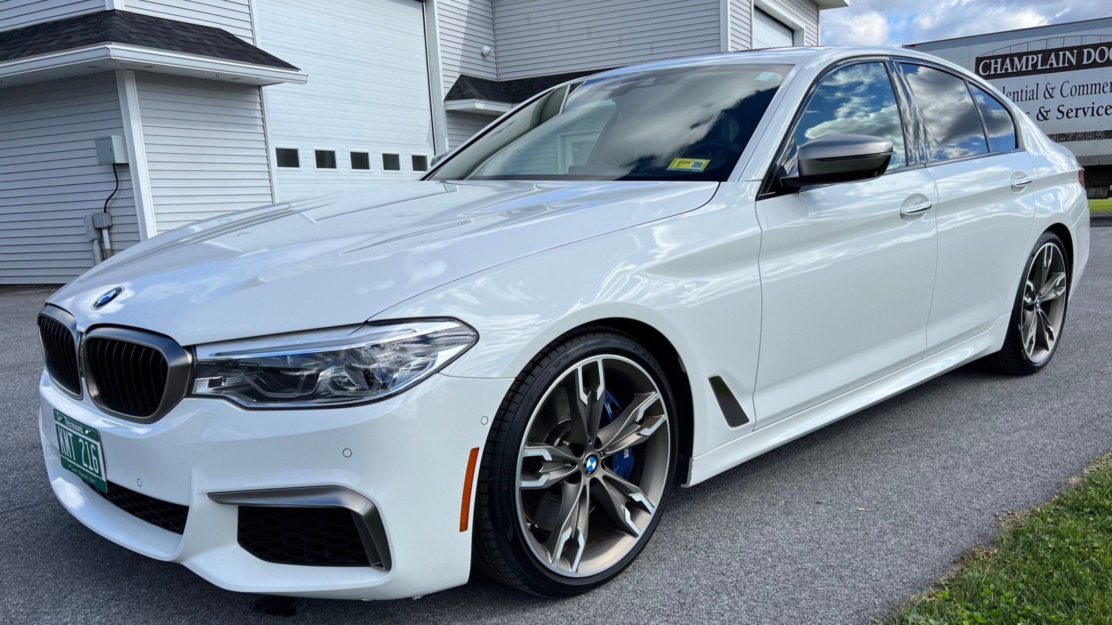 Clean White BMW Professional Detailed by Gloss Guru, VT in Enosburg Vermont, Franklin County. 