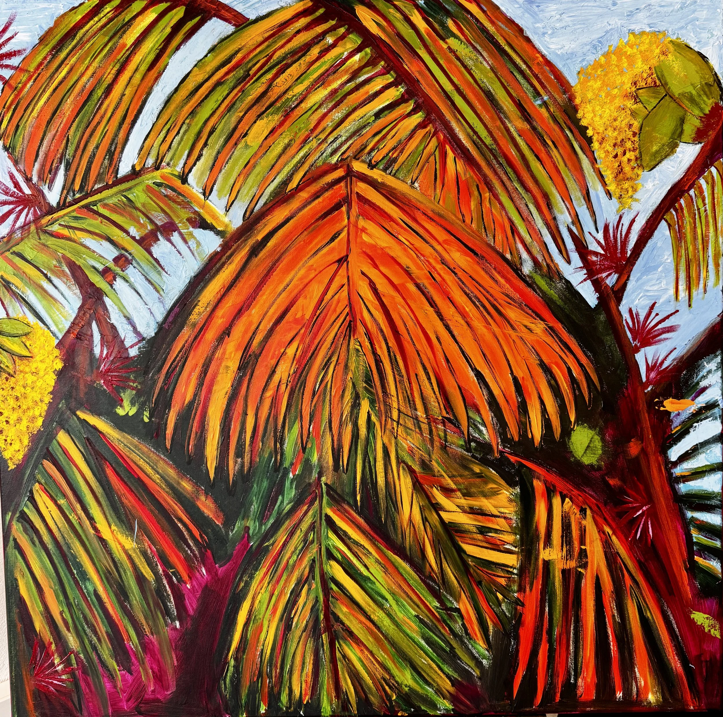 PALM LEAVES: 100 X 100 CM