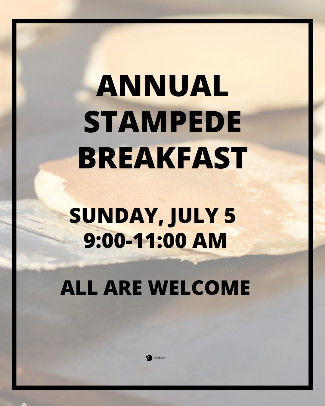 Annual Stampede Breakfast - No Sermon