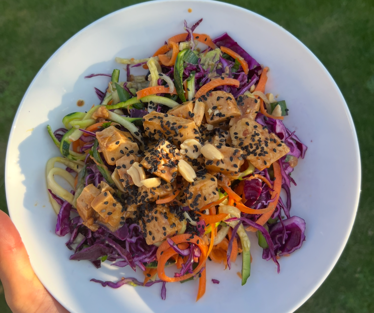 Rainbow veggie tofu pad thai