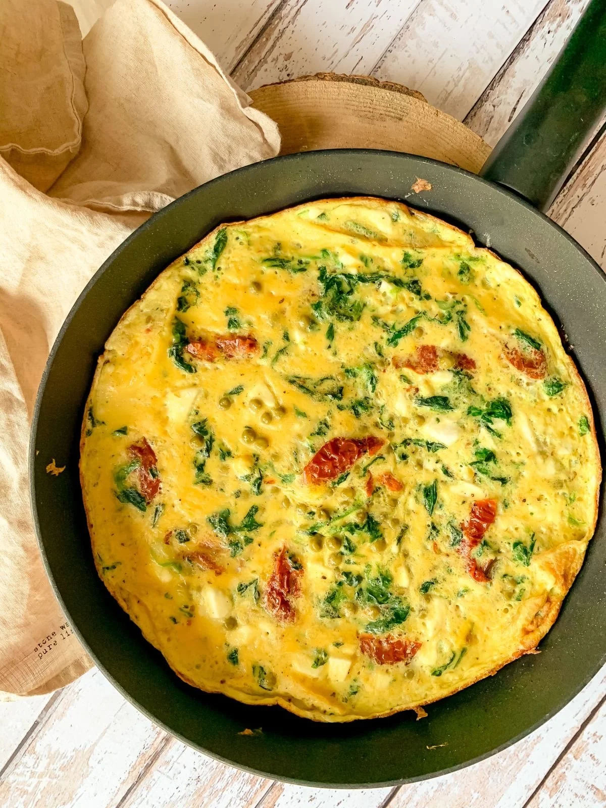 Golden vegetable omelette