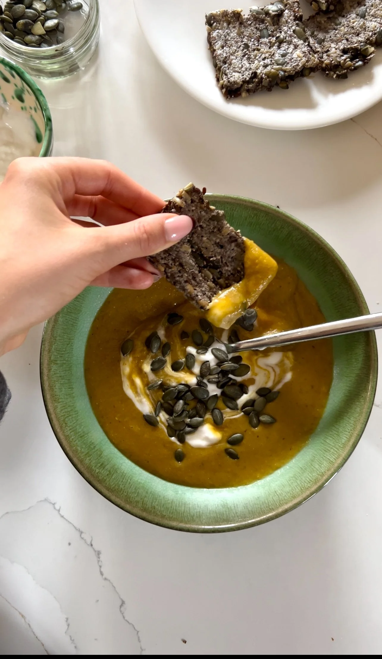 Carrot and red lentil soup 