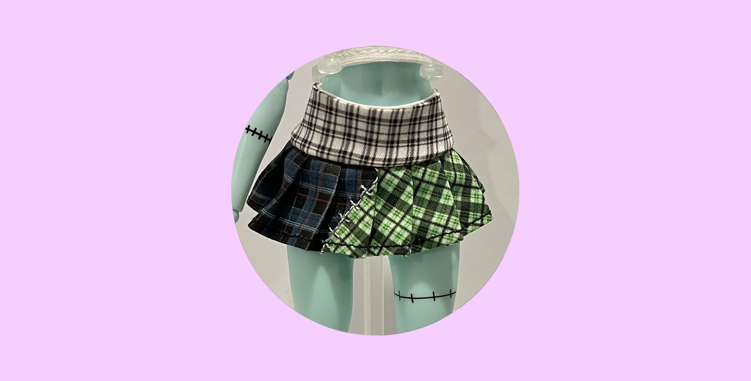 silver stitched frank skirt made-to-order