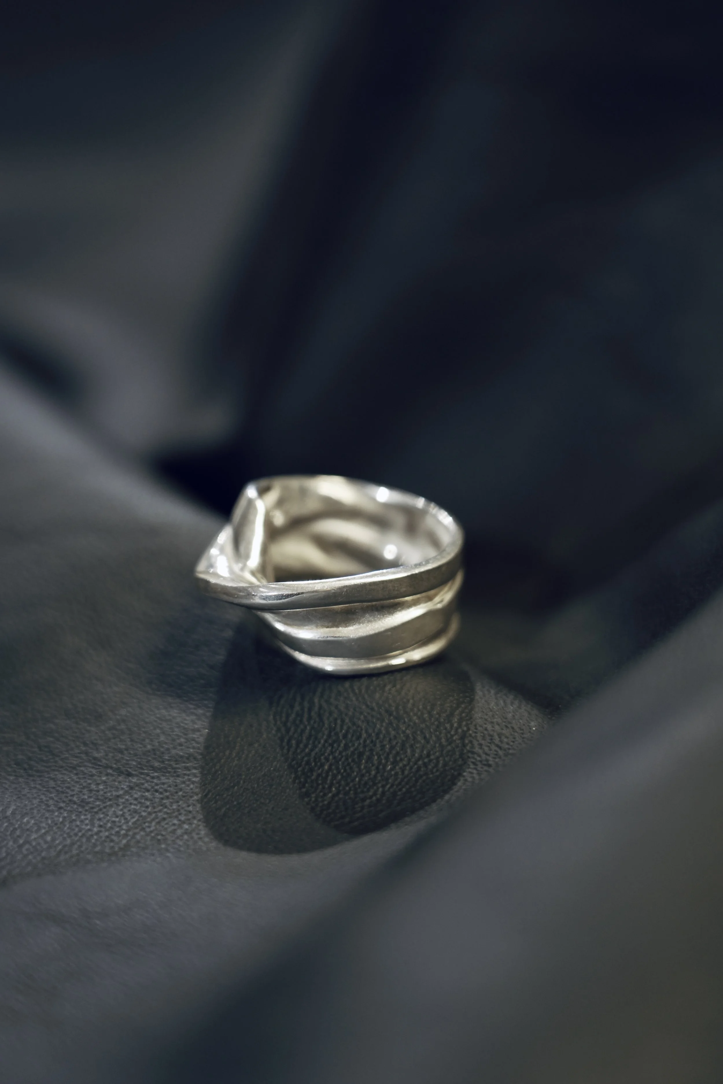 Bague AG – Hand-forged silver ring – Size 58