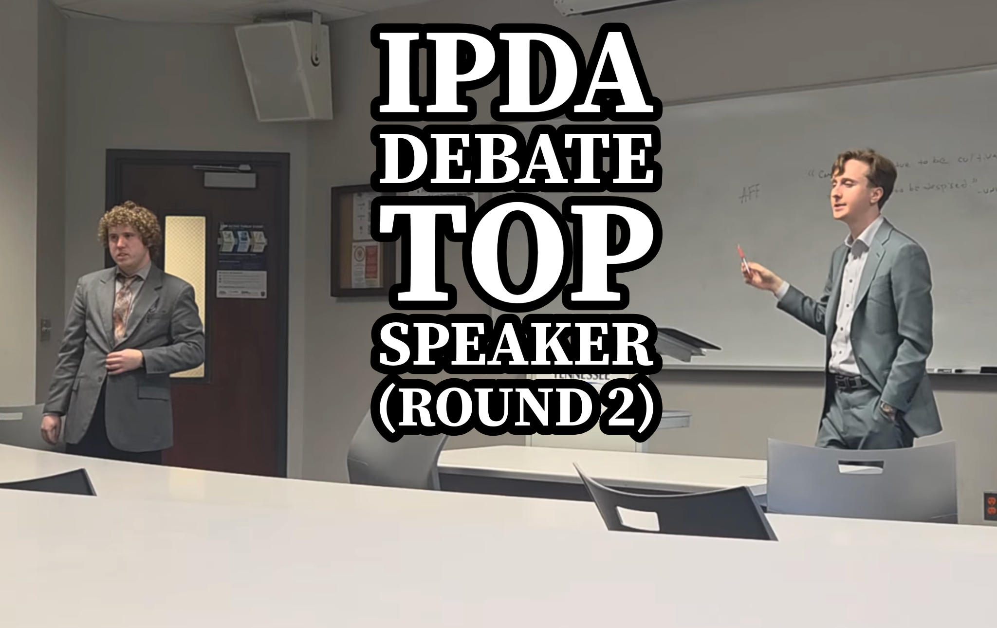 Iain won his second preliminary round at the 2026 IPDA national championship in a debate about the value of compromise.