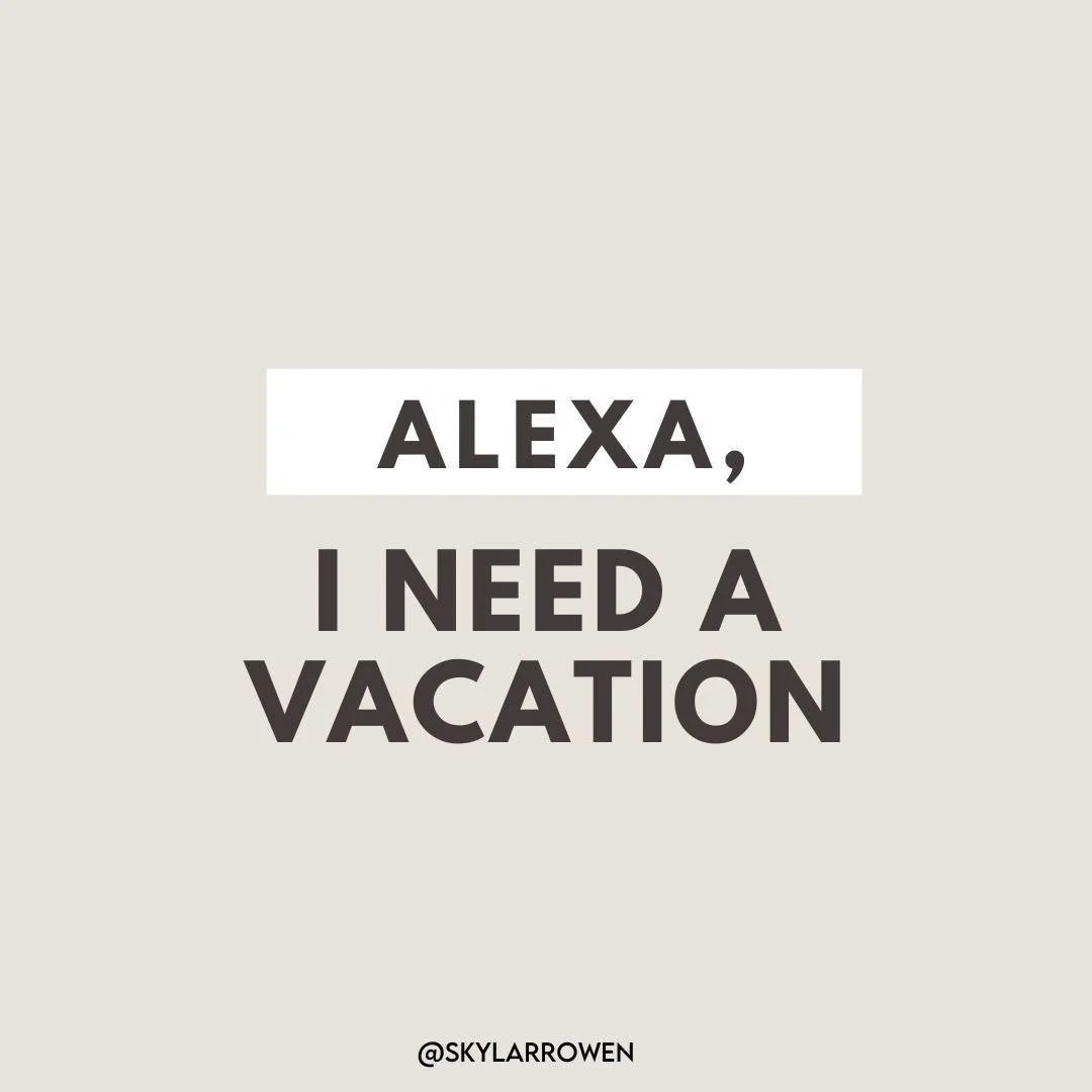 Alexa, can you plan my next vacation, please? ✈️ If you&rsquo;re feeling like you need a break, this one&rsquo;s for you! 🏖️ How do you like to unwind and recharge?

#ineedavacationnow #rechargeandreset #busylifebreak #takingabreaksoon #selfcareisne