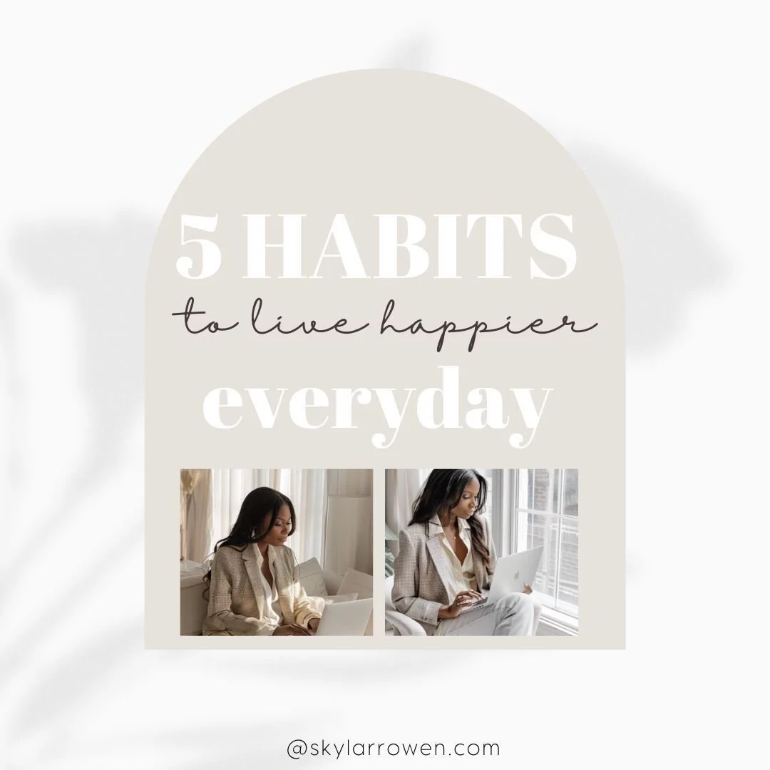 Small habits, big changes! 🌟 Here are 5 habits that can bring more happiness and positivity to your everyday life.

Here are five habits for &quot;5 Habits to Live Happier Everyday&quot;:

1. Practice Gratitude Daily
Start each day by writing down t