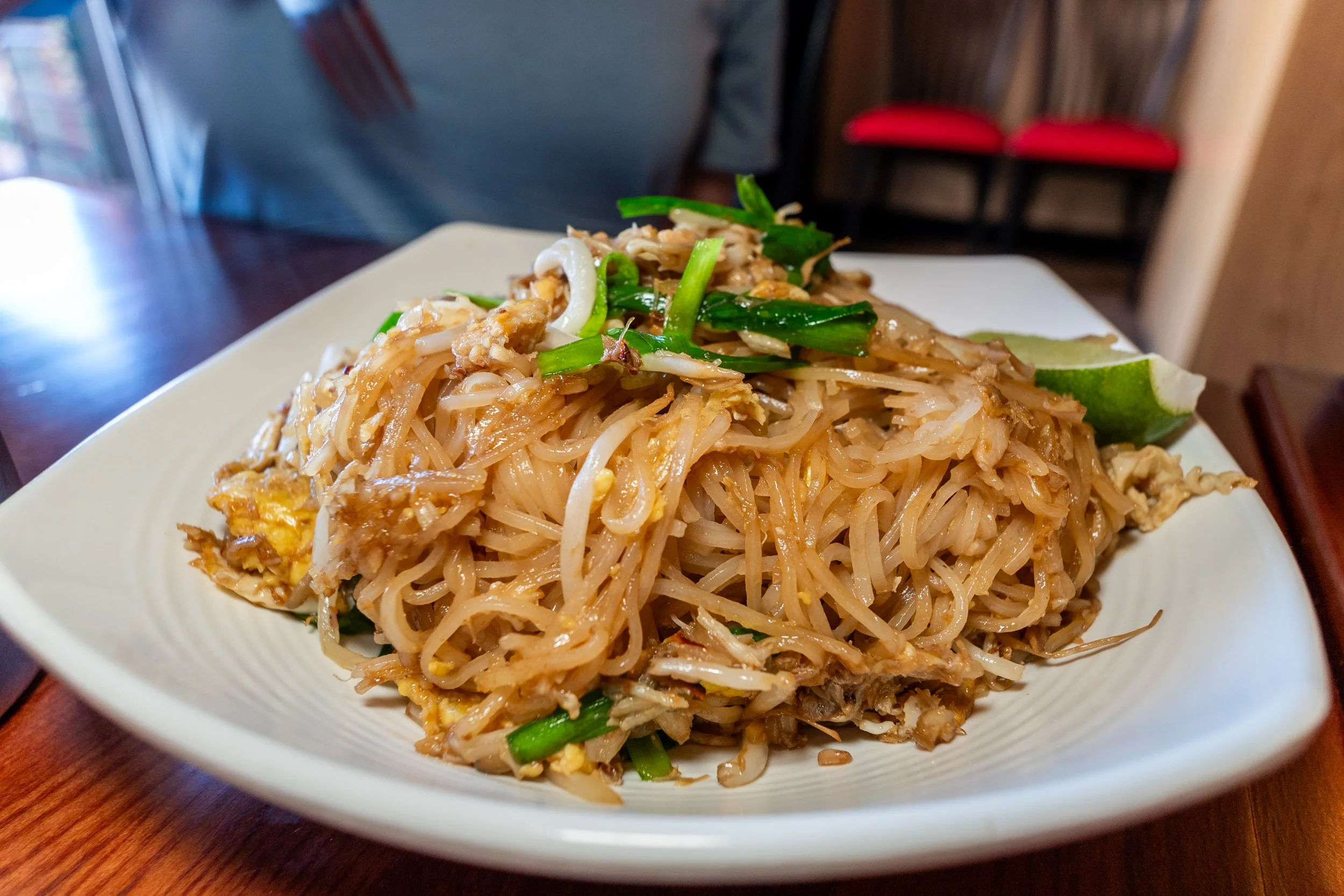 Pad Thai noodles at Tuk Tuk Thai restaurant in Tucson Arizona