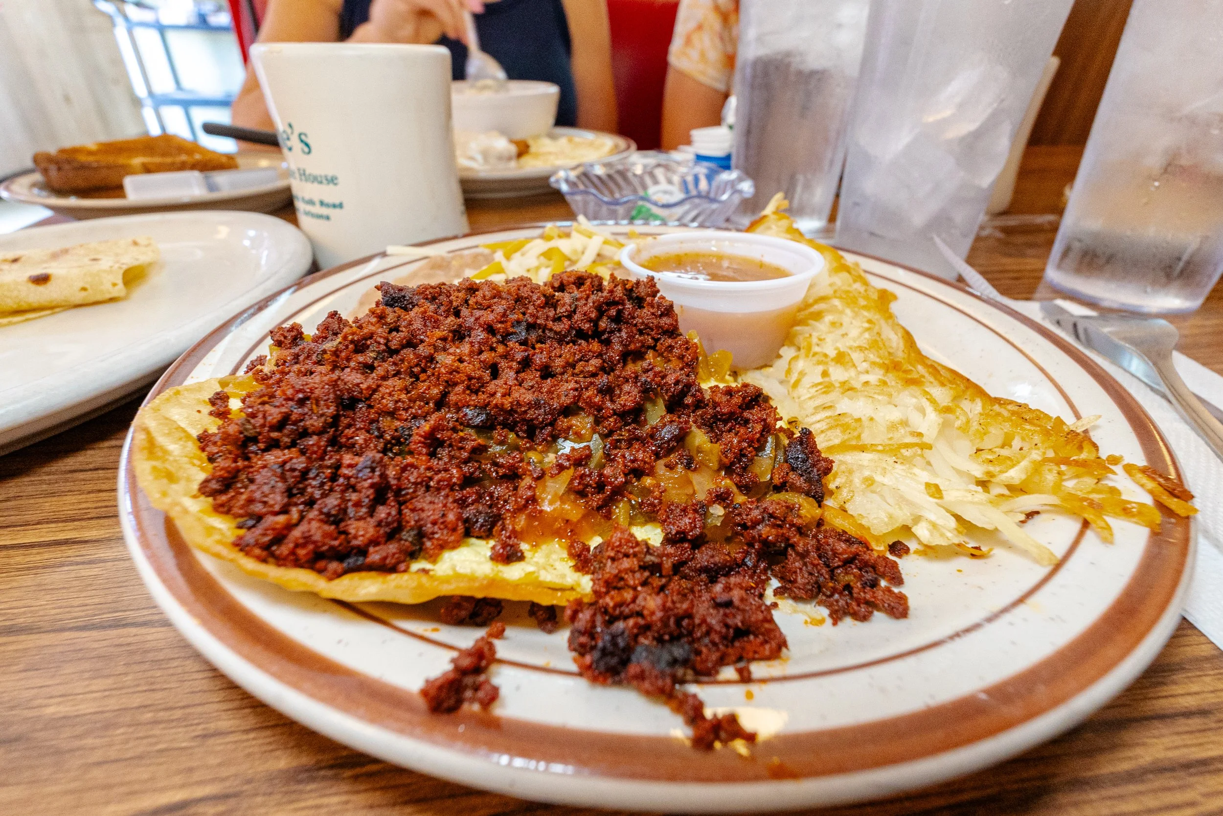 Breakfast at Joe’s Pancake House in Tucson, Arizona.