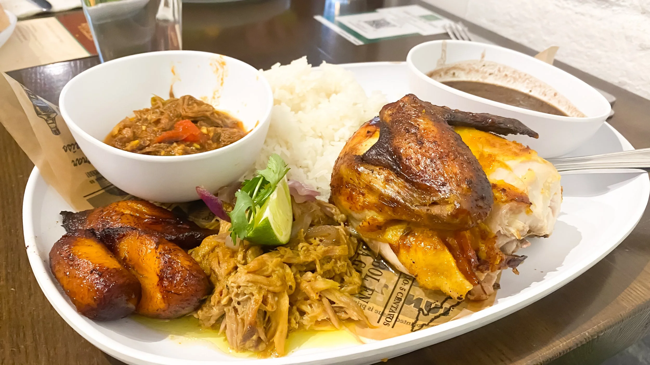 Taste of Havana sampler platter at Mojo Cuban Kitchen in Tucson Arizona