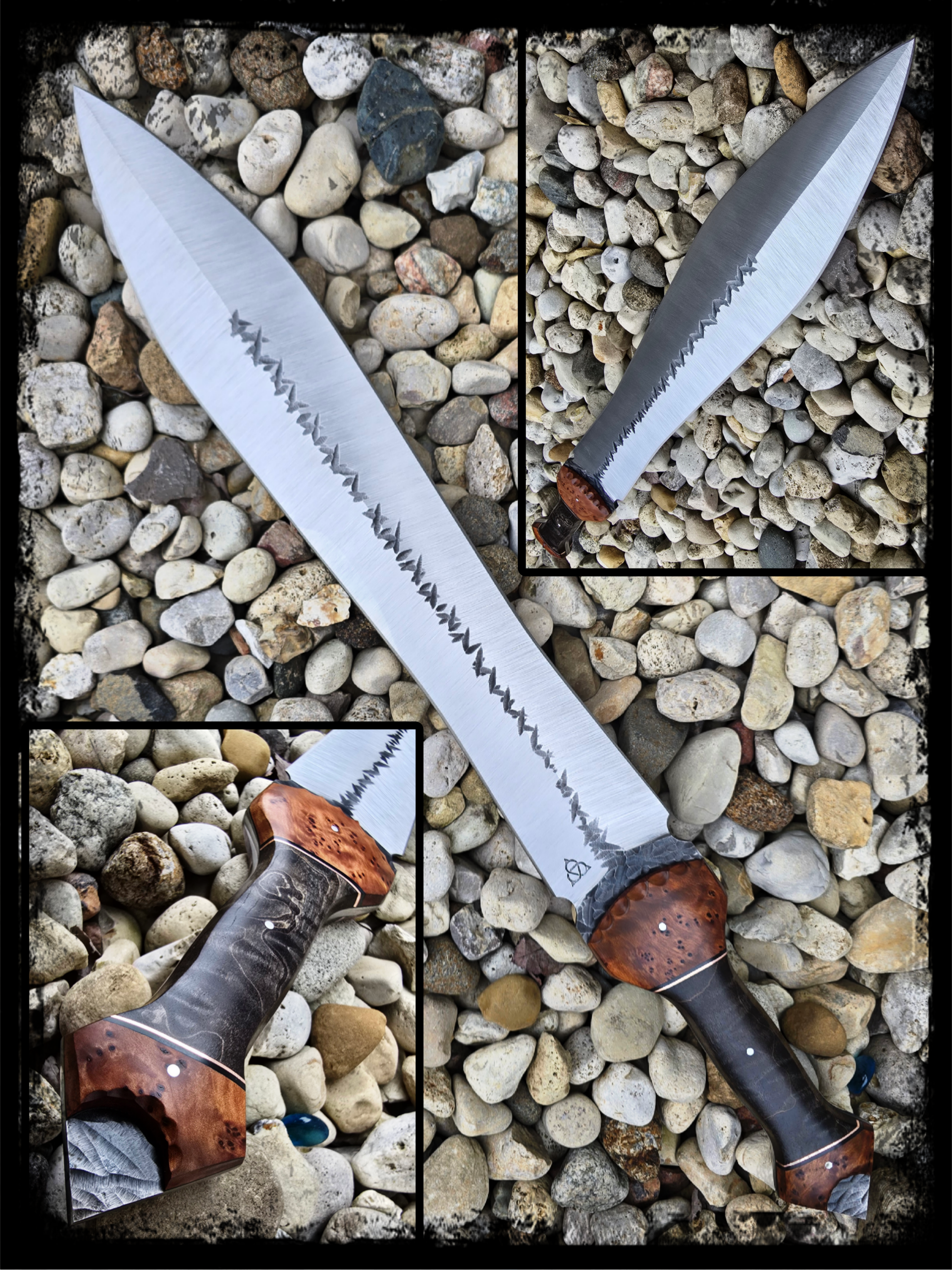 custom sword made from carbon steel by gordian key forge