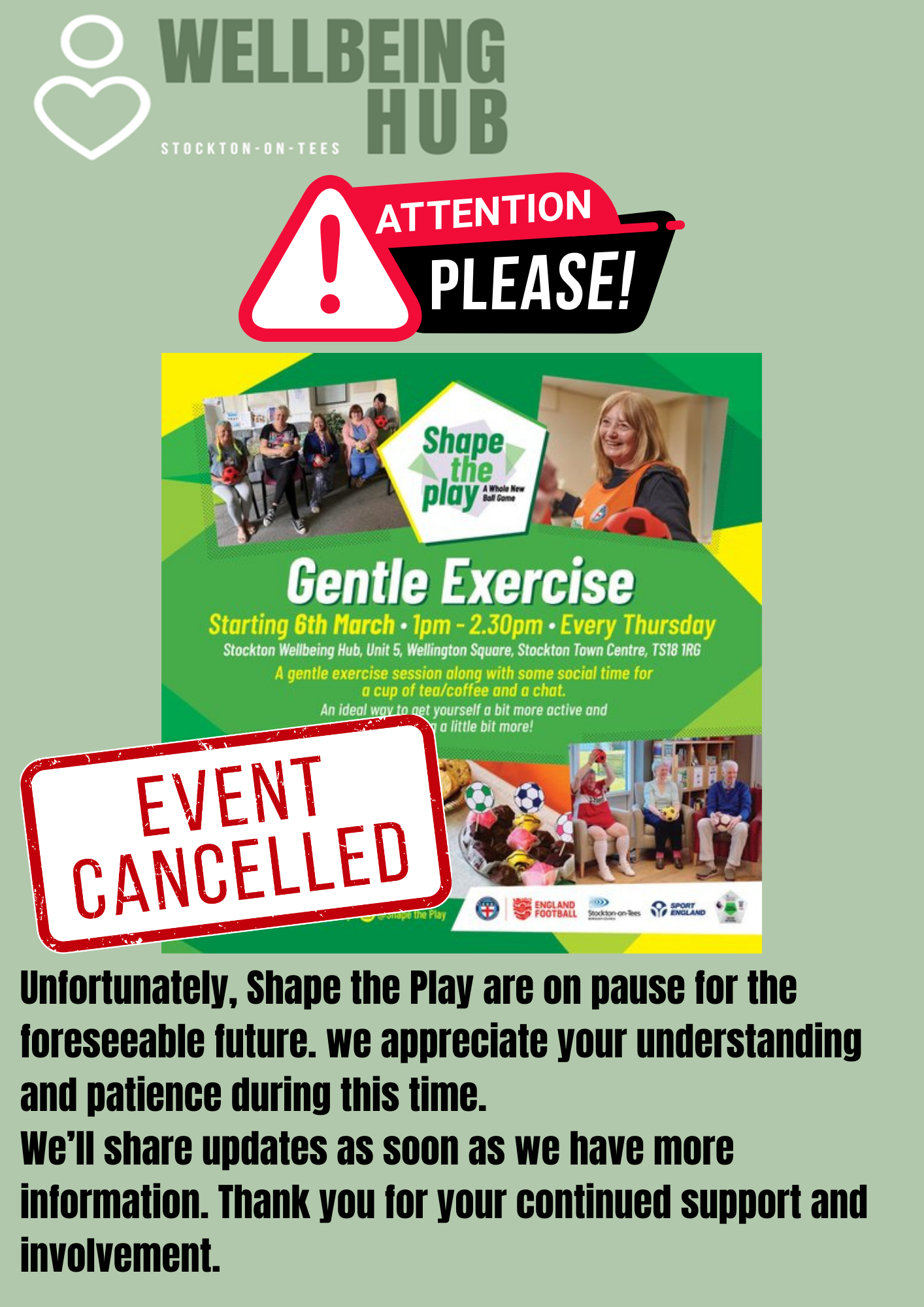 Important Shape The Play update!