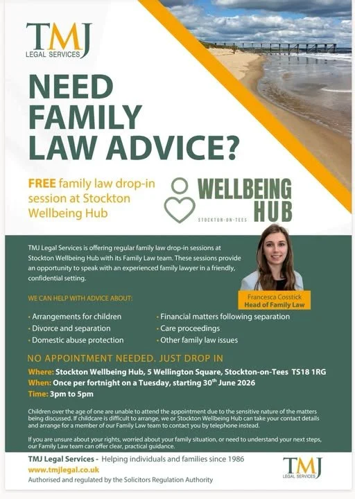 TMJ Legal Services, Family law drop-in.