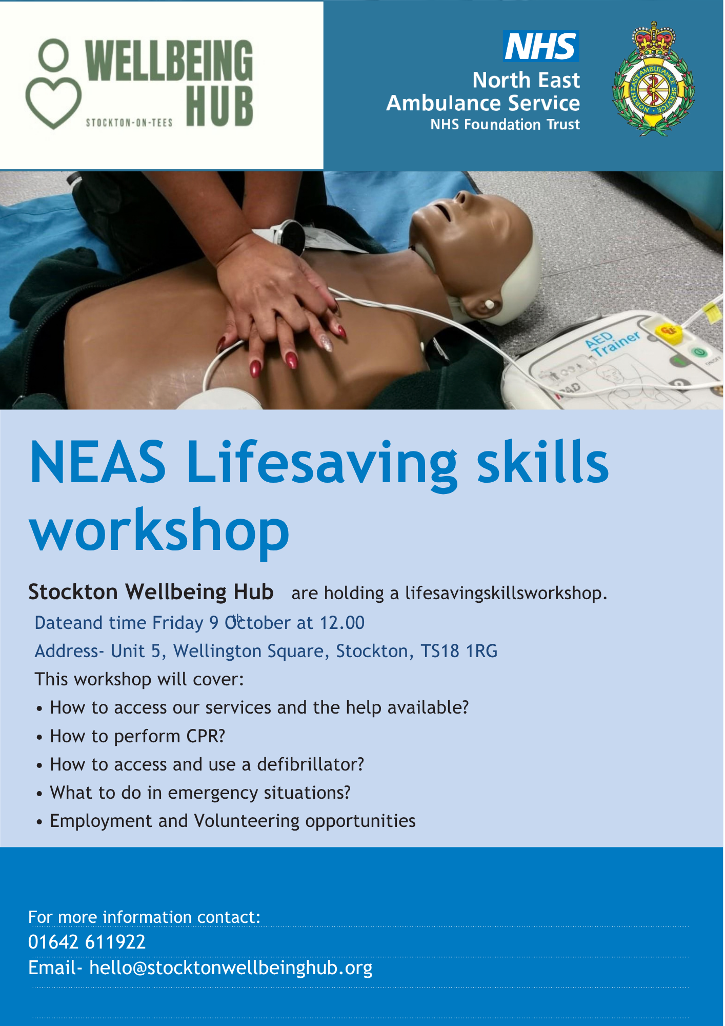Would you like to learn life-saving skills?
