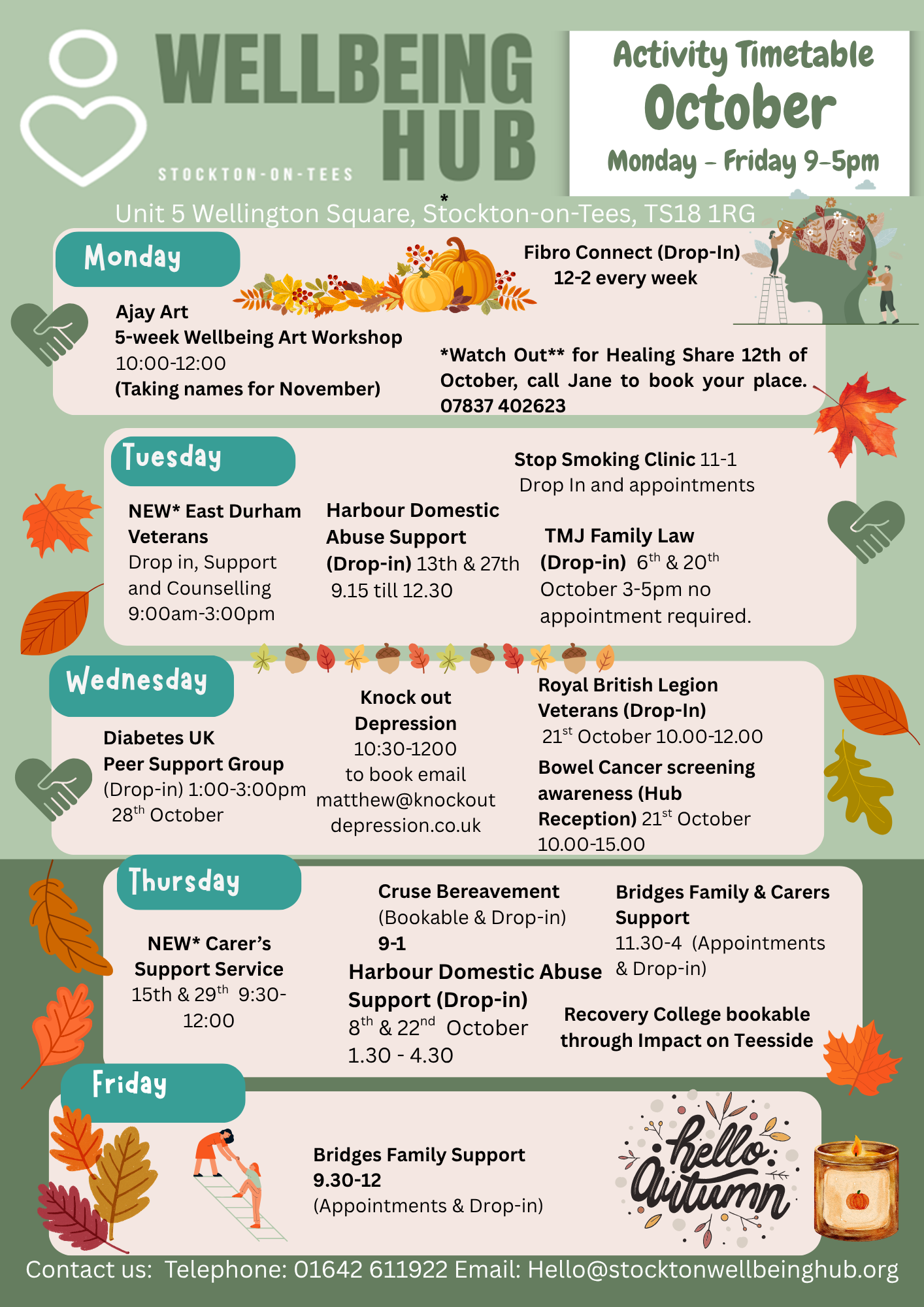 October Timetable is Here