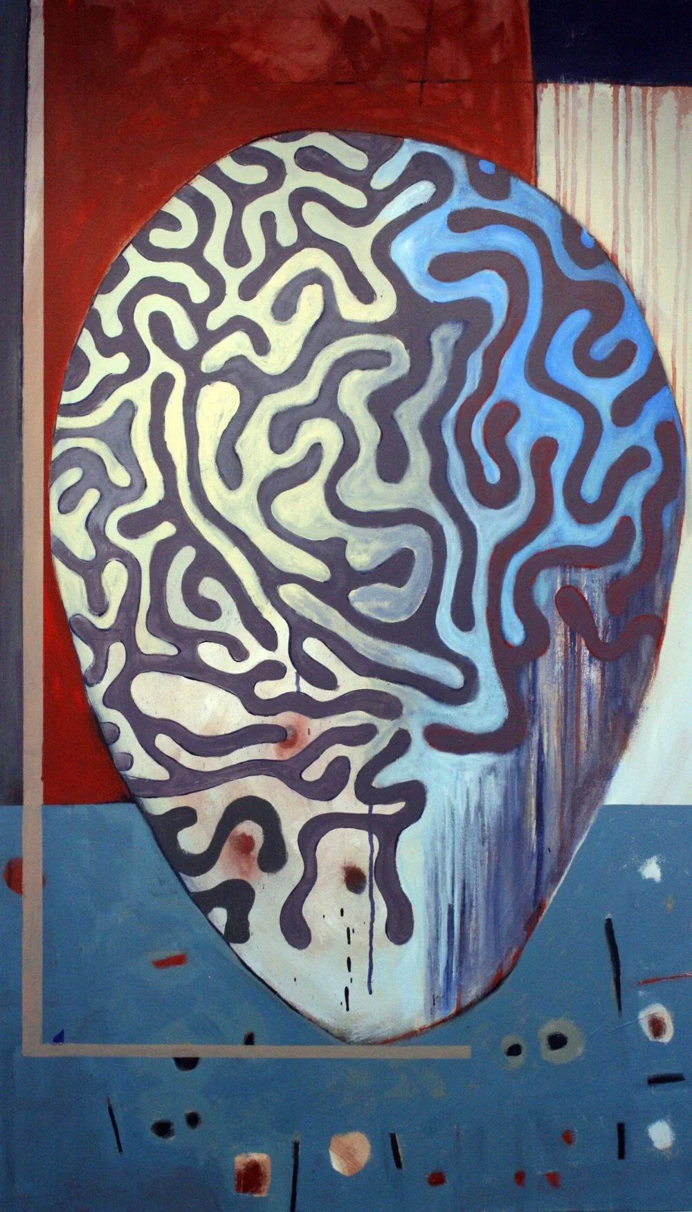  Transmitter Z , 2014  Acrylic on canvas, 56" x 34"