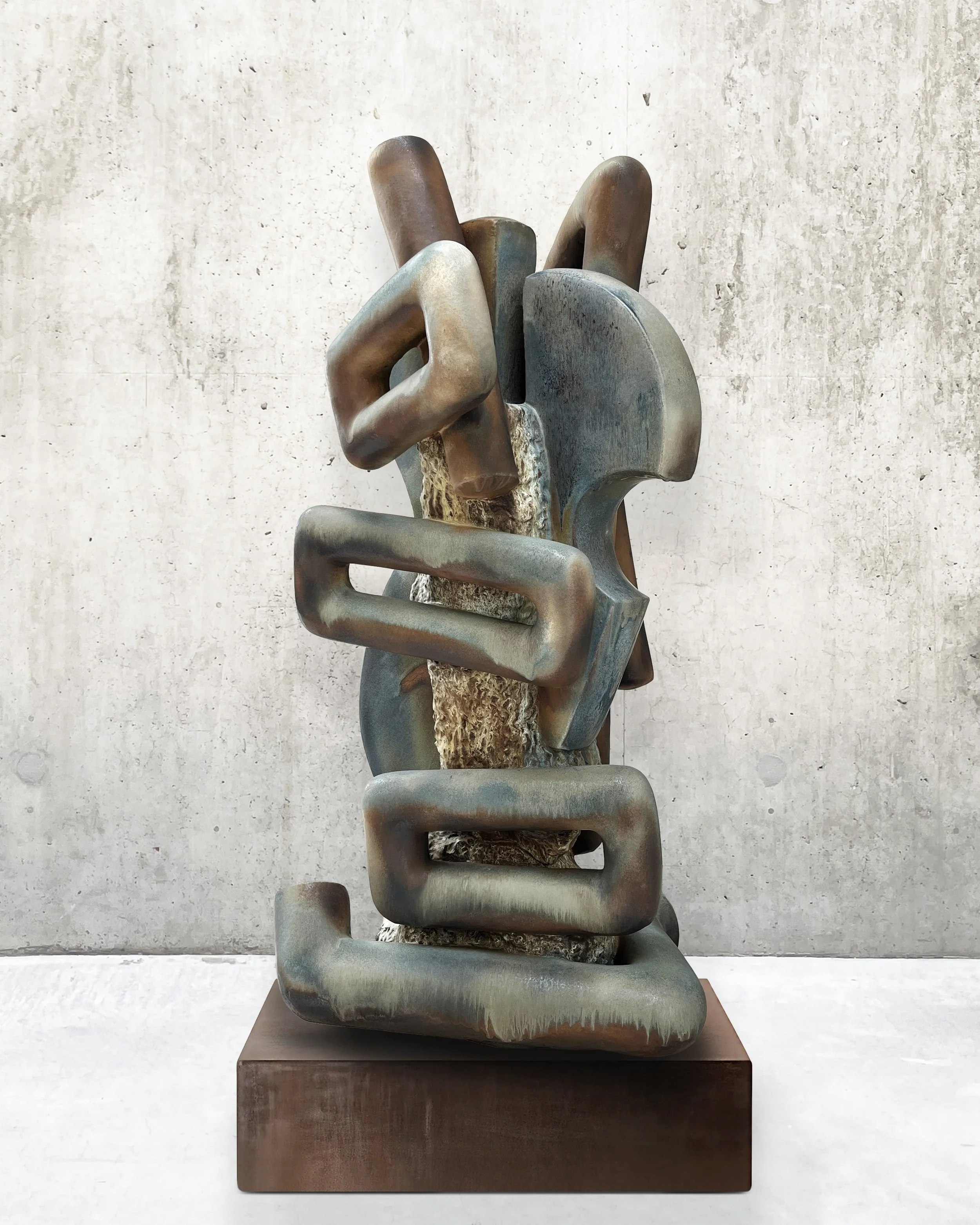  072426  
 
Stoneware, gas fired, 55" x 26" x 25," 2026