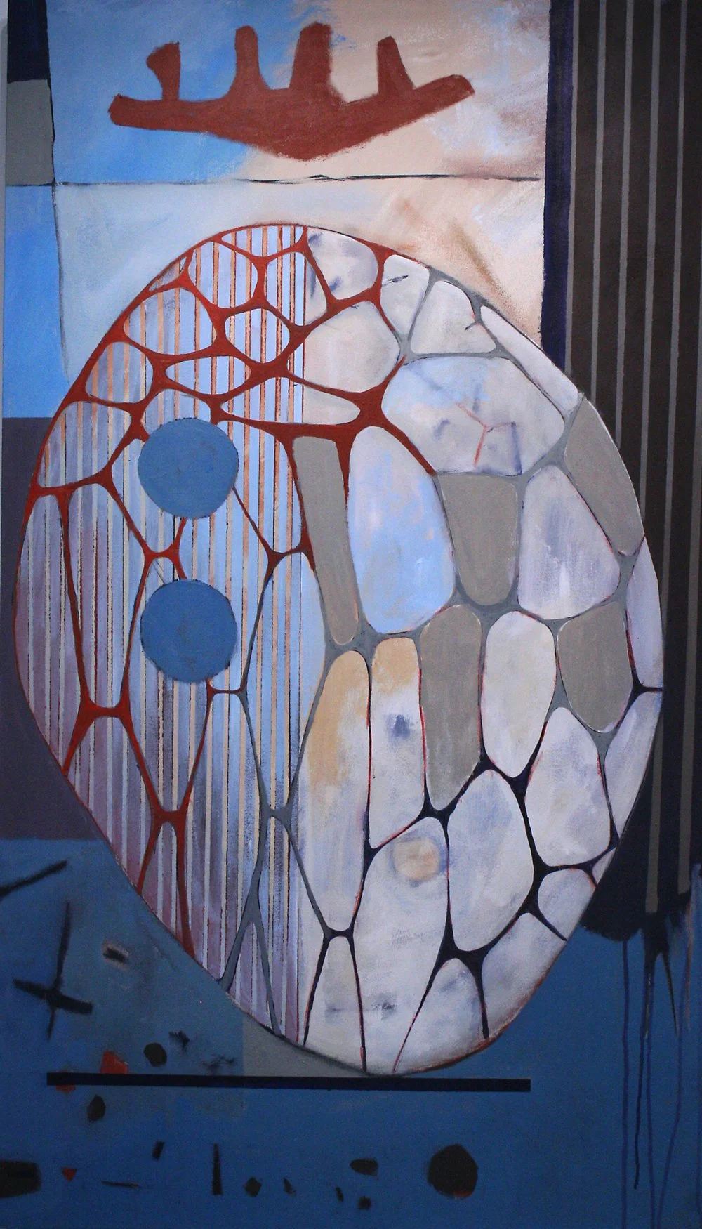  Transmitter X , 2014  Acrylic on canvas, 56" x 34" 