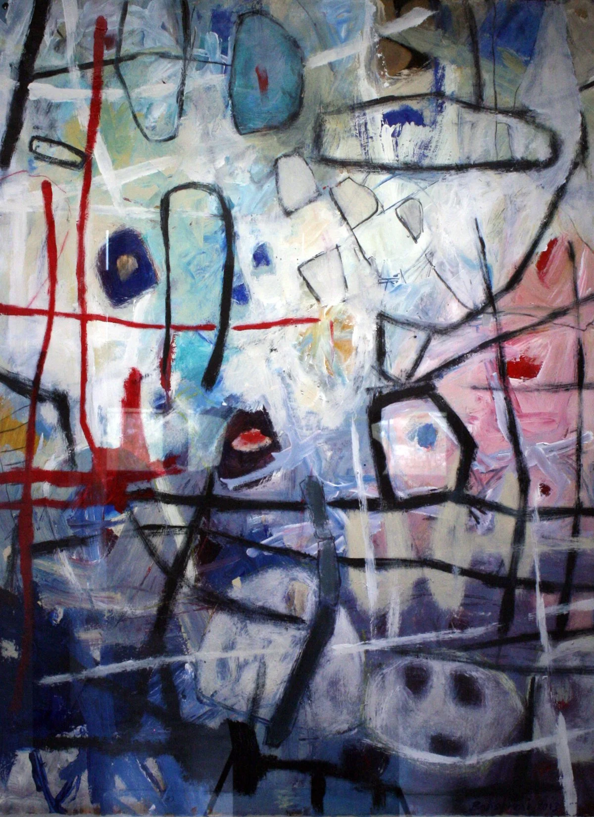  Resistance/Insistence , 2014  Acrylic on paper, 47" x 34"