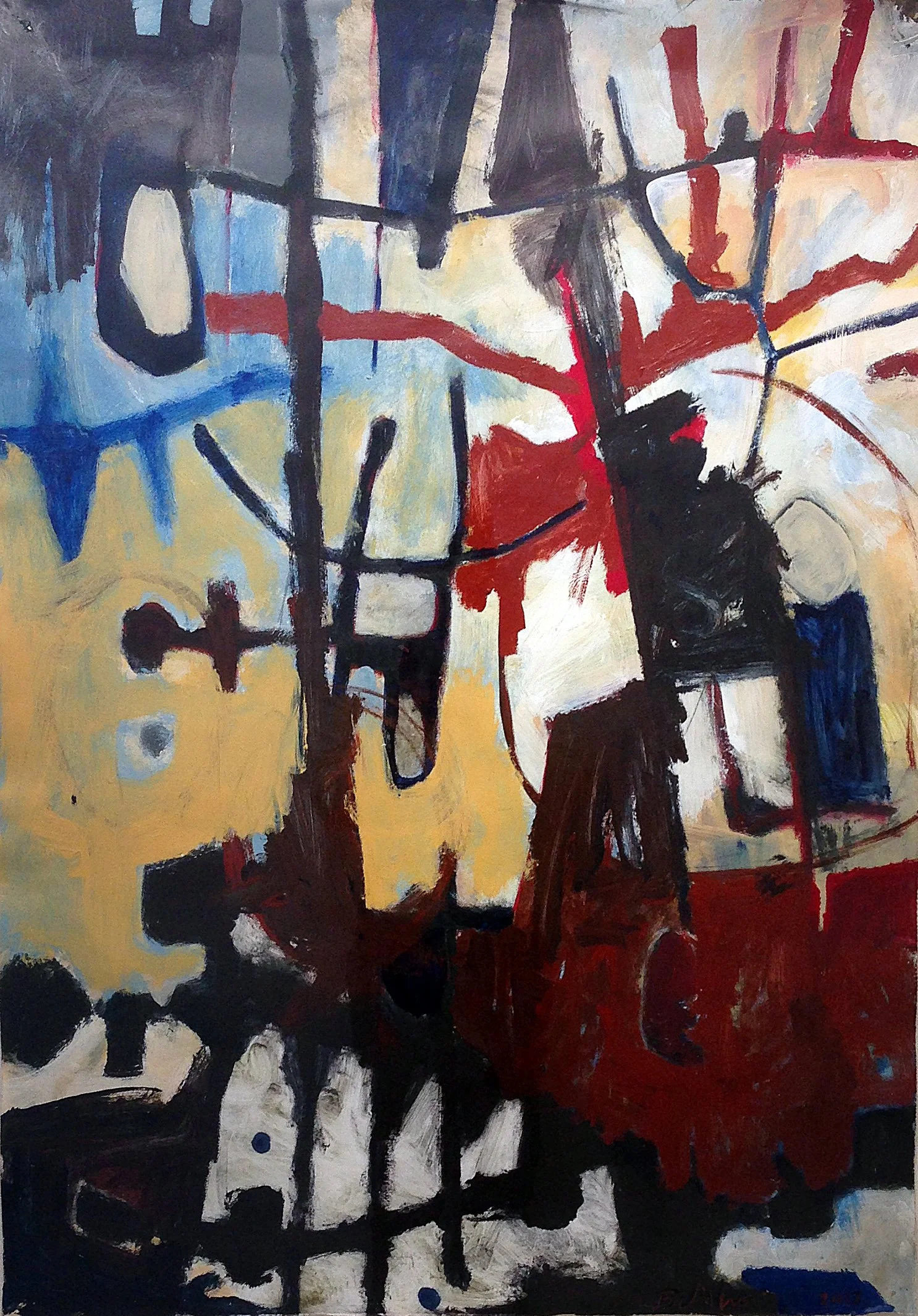  Weather Machine , 2014  Acrylic on paper, 47" x 34"