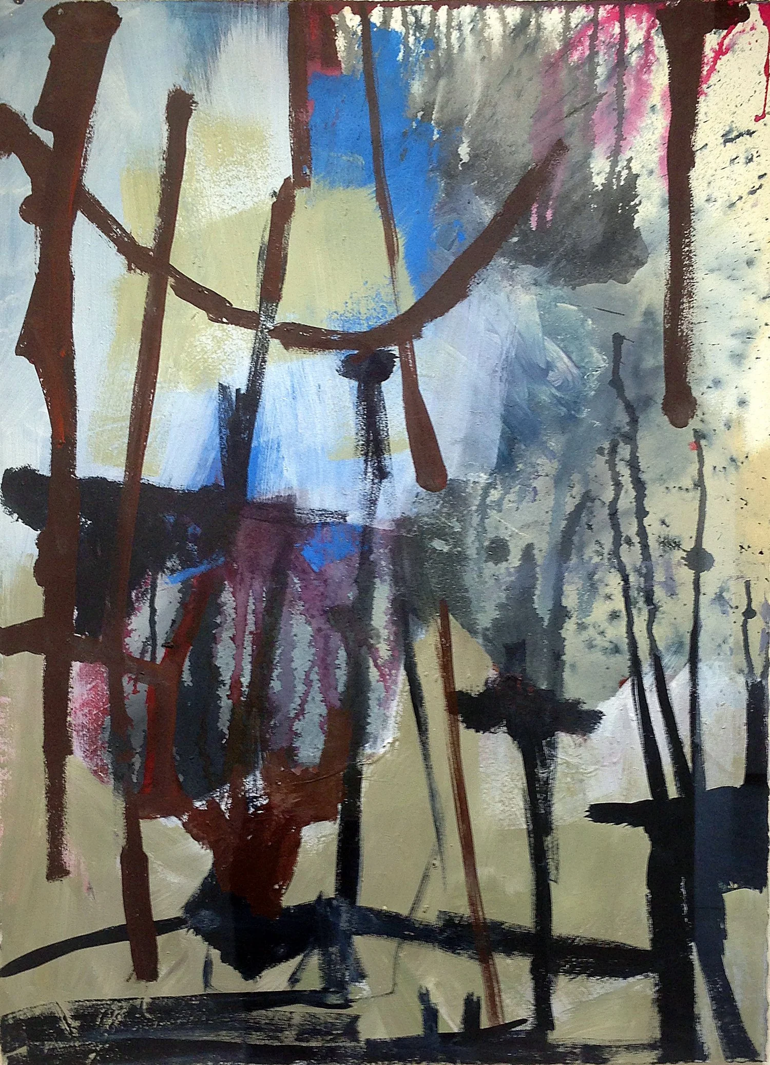  Untitled #10 , 2014  Acrylic on paper, 35.5" x 27"