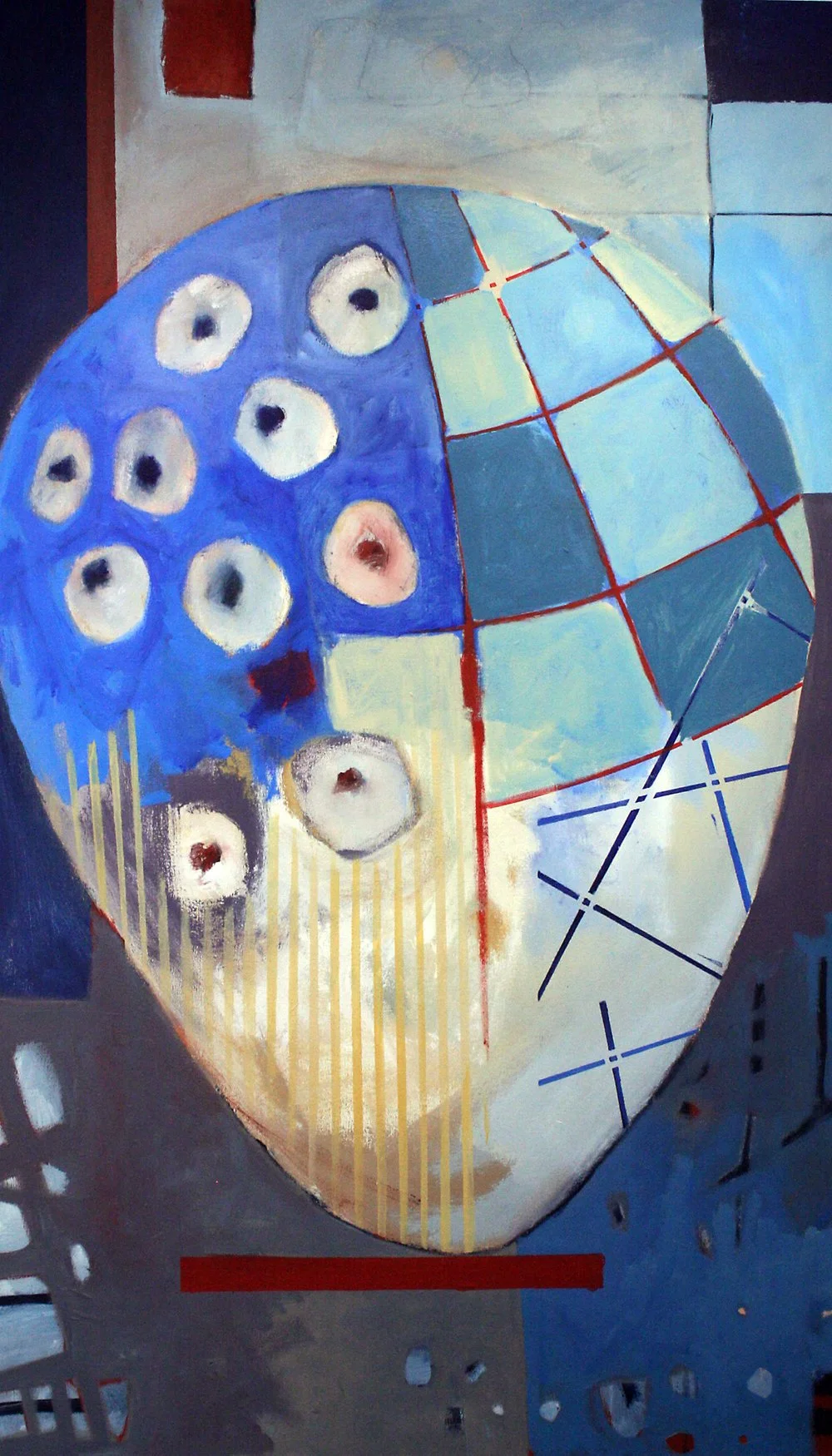  Transmitter Y , 2014  Acrylic on canvas, 56" x 34"