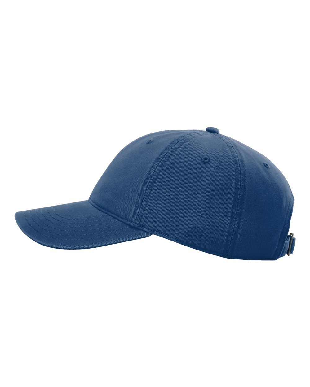 Richardson 326 Hat in Royal, side view showing soft brushed cotton finish