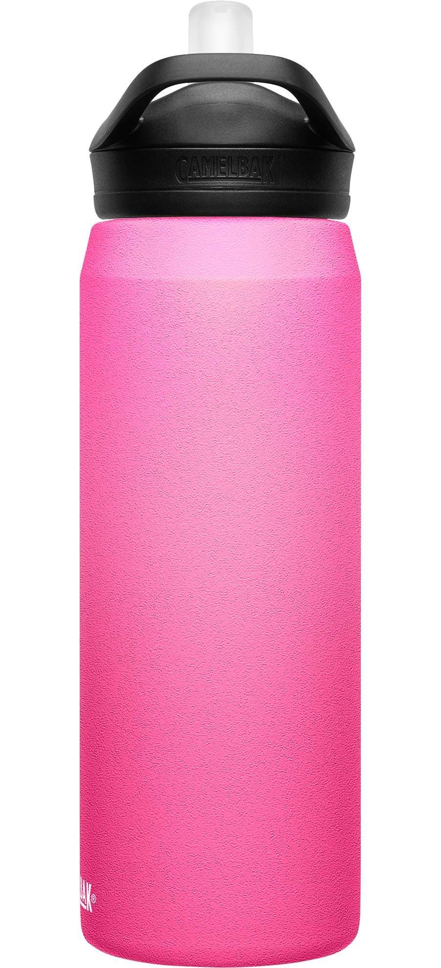 Dragonfruit pink back view of CamelBak Eddy+ Ombre Copper VSS 25oz with closed straw lid and no imprint