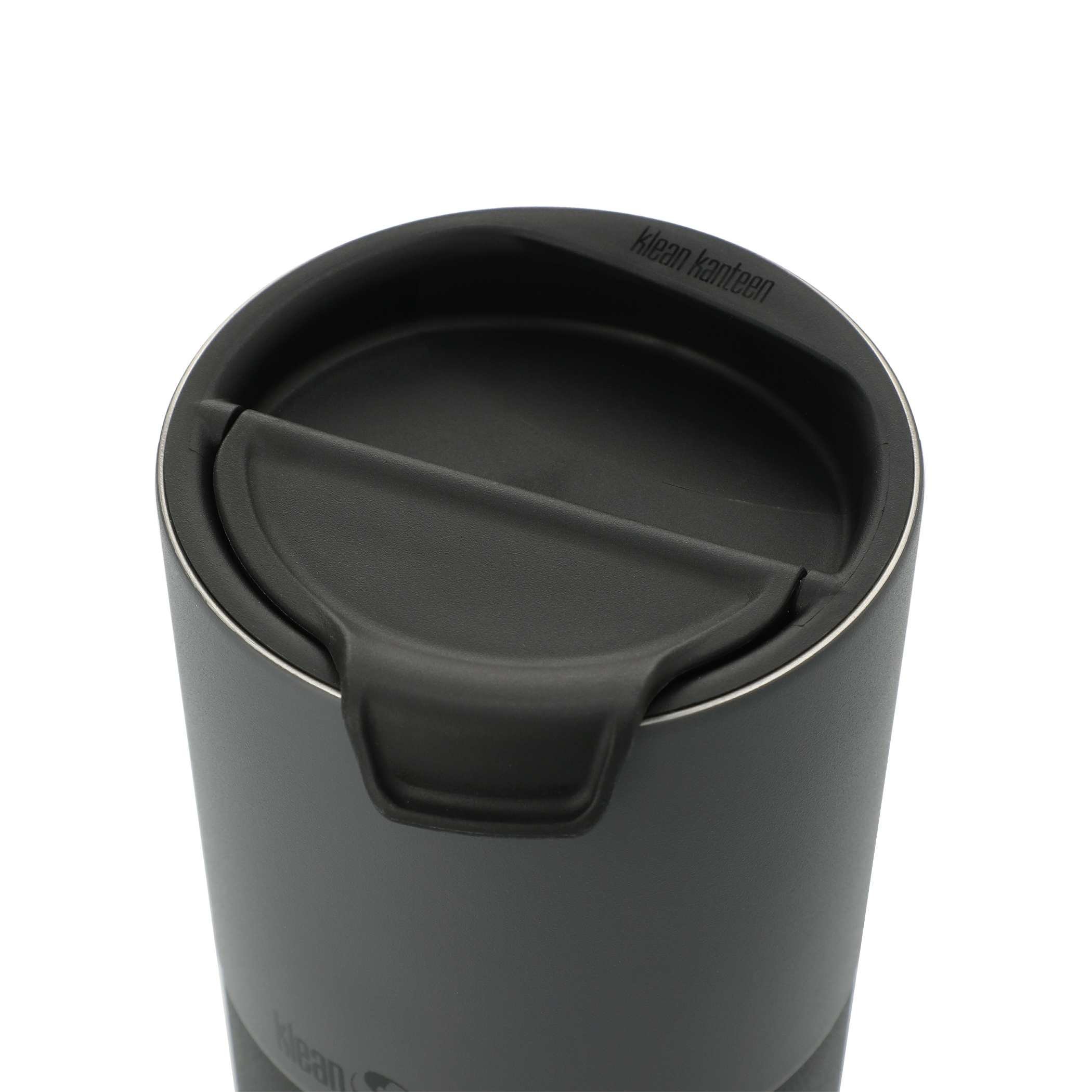 Klean Kanteen Eco Rise tumbler with closed black flip lid