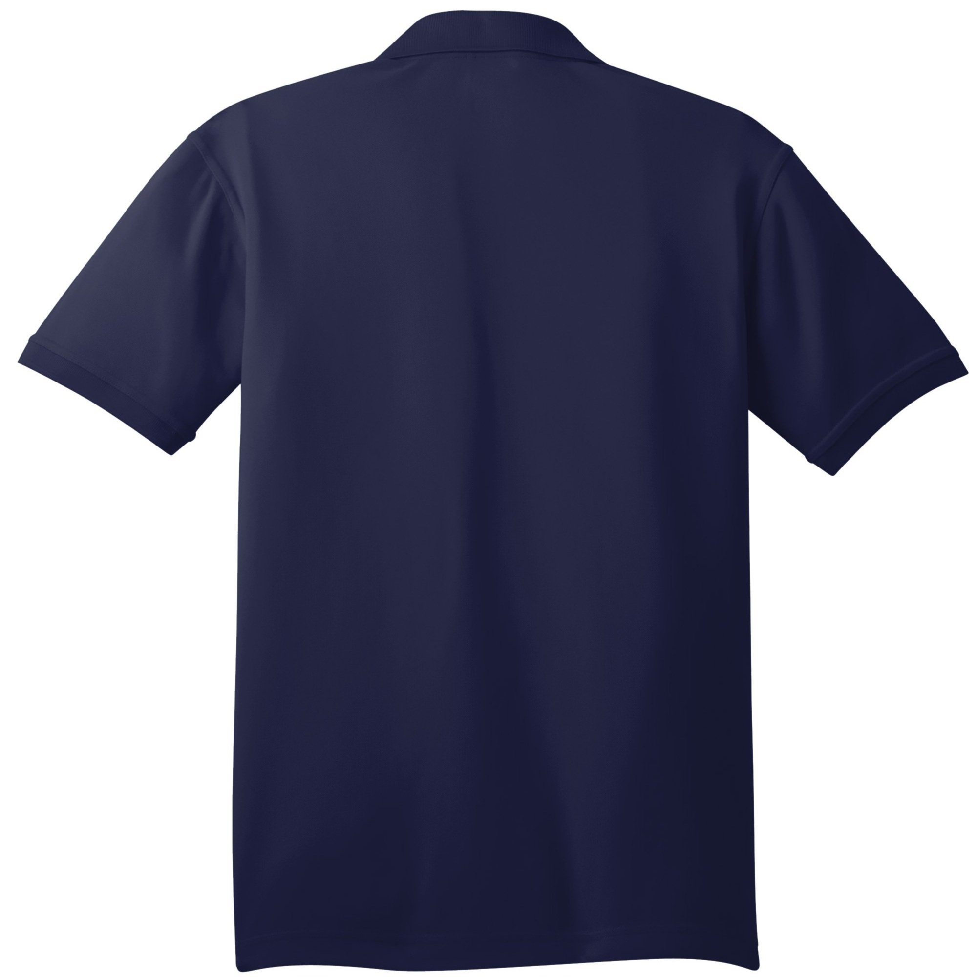 OGIO Caliber2.0 Polo in Navy, shown from back, featuring 3-button placket and tonal OGIO sleeve logo.