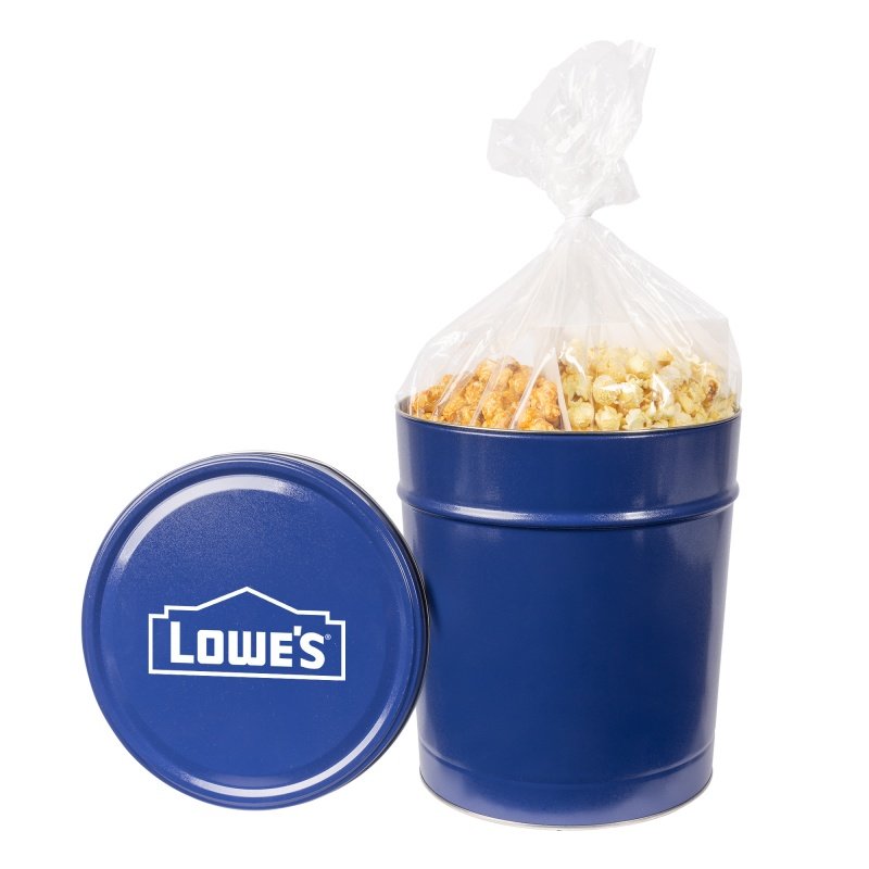 3.5 Gallon Custom Popcorn Tin – Trio of Flavors