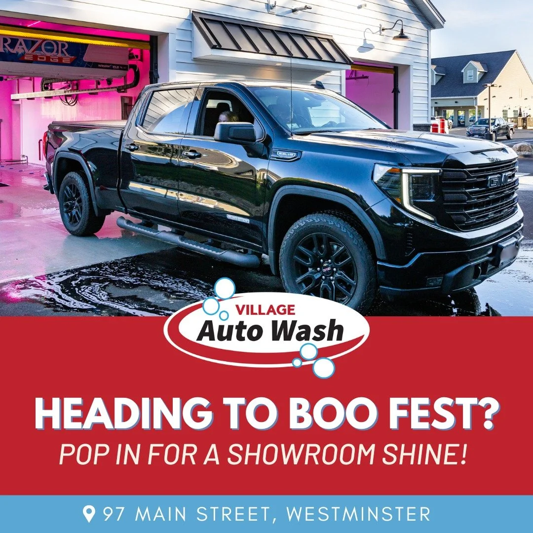 🚙 Going to the Boo Fest at Wachusett Mountain TODAY, Sunday, 10/5? 👻 Fear not, Village Auto Wash is open 24/7 to maintain the showroom shine of your vehicle&rsquo;s exterior. Stop by at 97 Main Street in Westminster.

✨ CLICK HERE FOR MORE INFORMAT