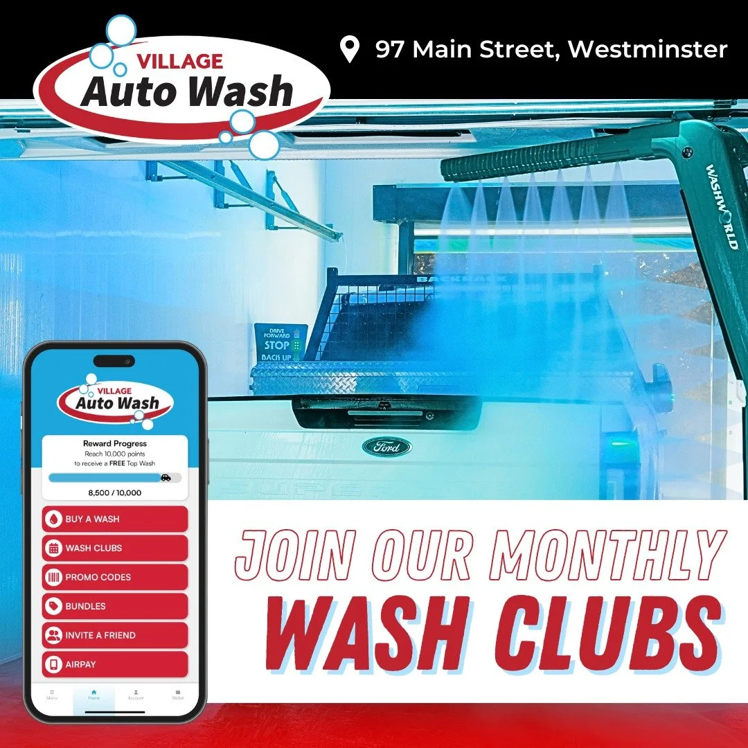 At the Westminster Cracker Festival? ❓Did you get your Village Auto Wash swag yet? 🏆Stop by our tent and spin the prize wheel (everyone's a winner!) 🎉Start your Christmas shopping now with 🔹WASH BUNDLES🔹 for everyone! Wash bundles purchased throu