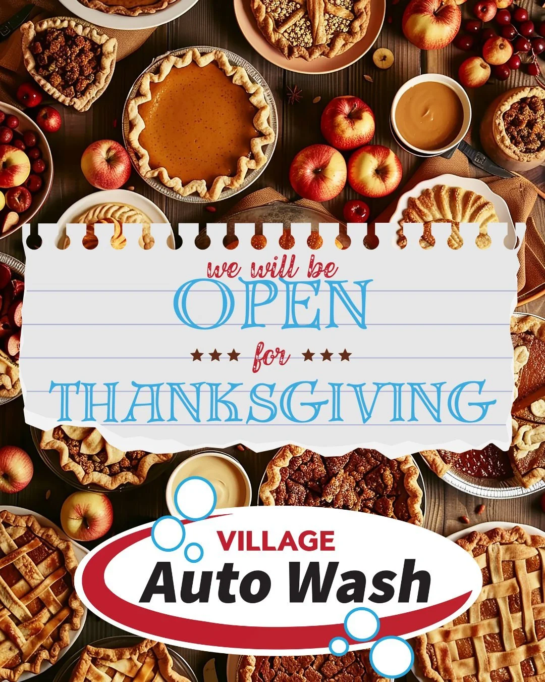🦃 With appreciation for all of you who have supported the first year of Village Auto Wash. Thank you, and Happy Thanksgiving to everyone! 💙 Village Auto Wash is a brand new state-of-the-art touch-free car wash specializing in maintaining the showro