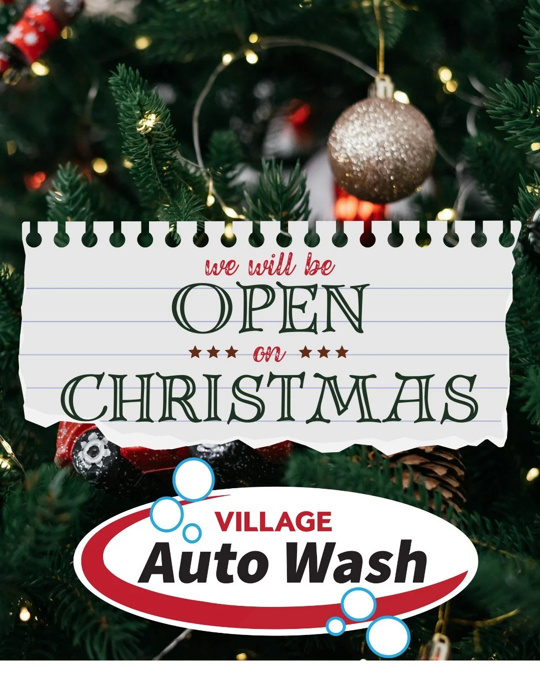 🎅🏻📣 LAST MINUTE SHOPPERS: Our TRANSFERABLE HOLIDAY BUNDLES are 6 washes for the price of 4 when purchased online or on the Village Auto Wash Mobile App. 🚙✨ With your purchase, you will receive 6 individual single-use QR codes to gift individually