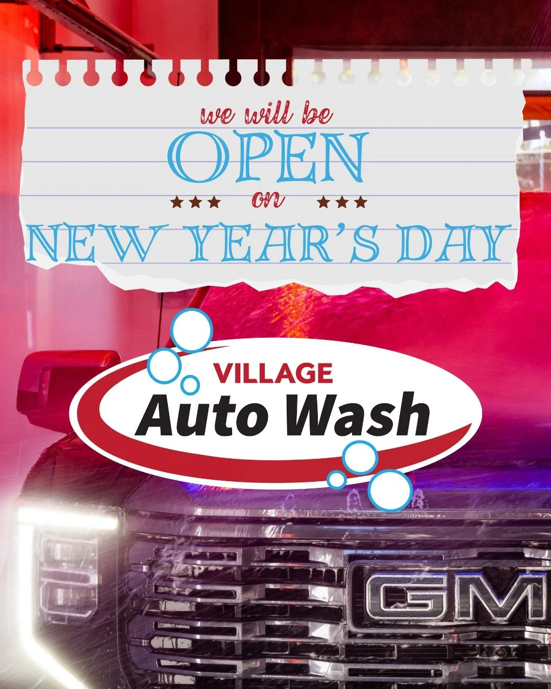 🙌🏻 Looking to be more organized in 2026? 🚙 Start with your vehicle! Give it a good decluttering and then stop by anytime for a wash and trip to our high powered vacs! 🎉 Village Auto Wash is a brand new state-of-the-art touch-free car wash special