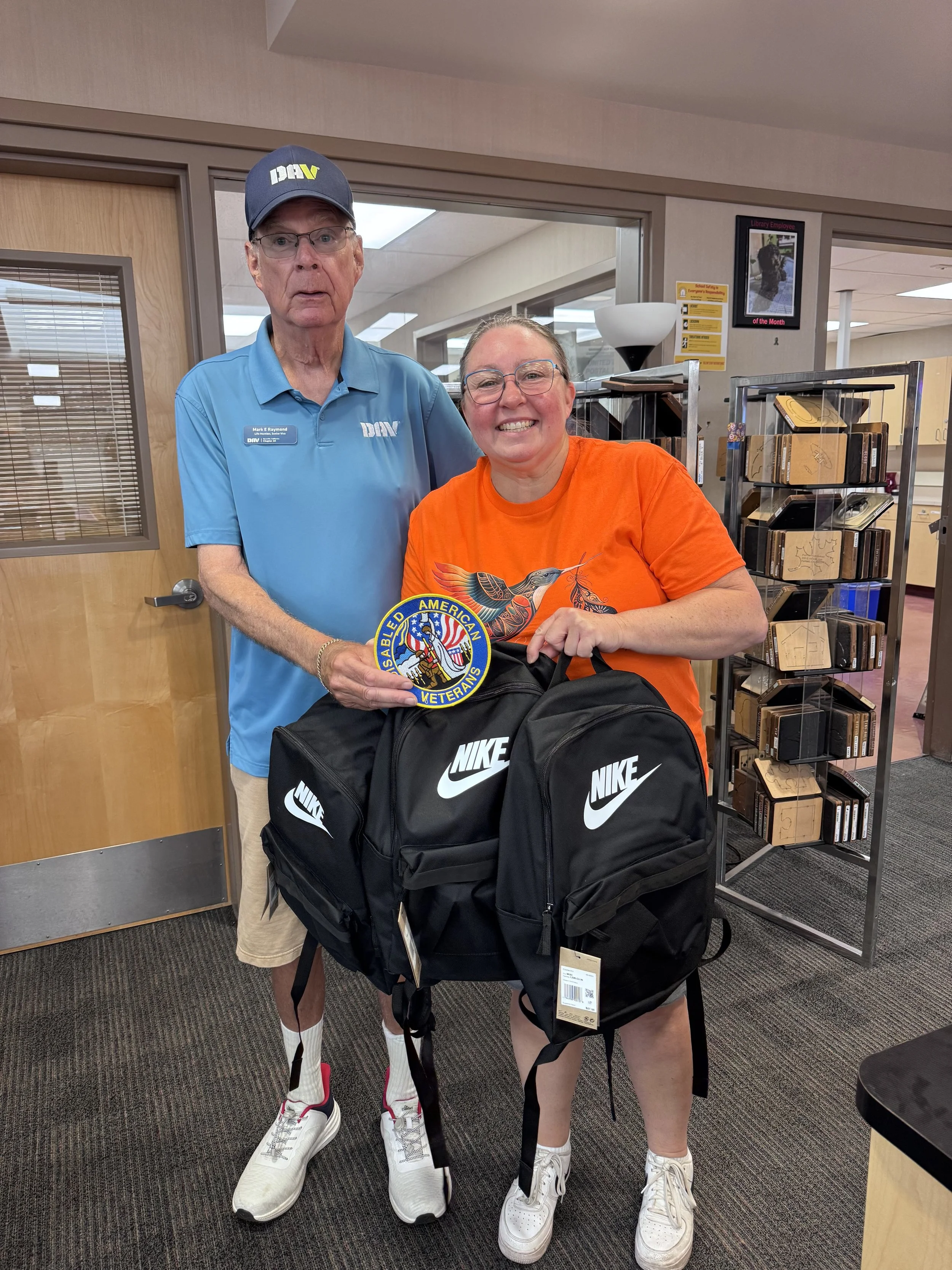 Back to School BackPack Giveaway - September 2026.  Will C. Wood High School in Vacaville, CA, Dan O Root Elementary in Suisun City, CA and Holy Spirit School in Fairfield, CA. 