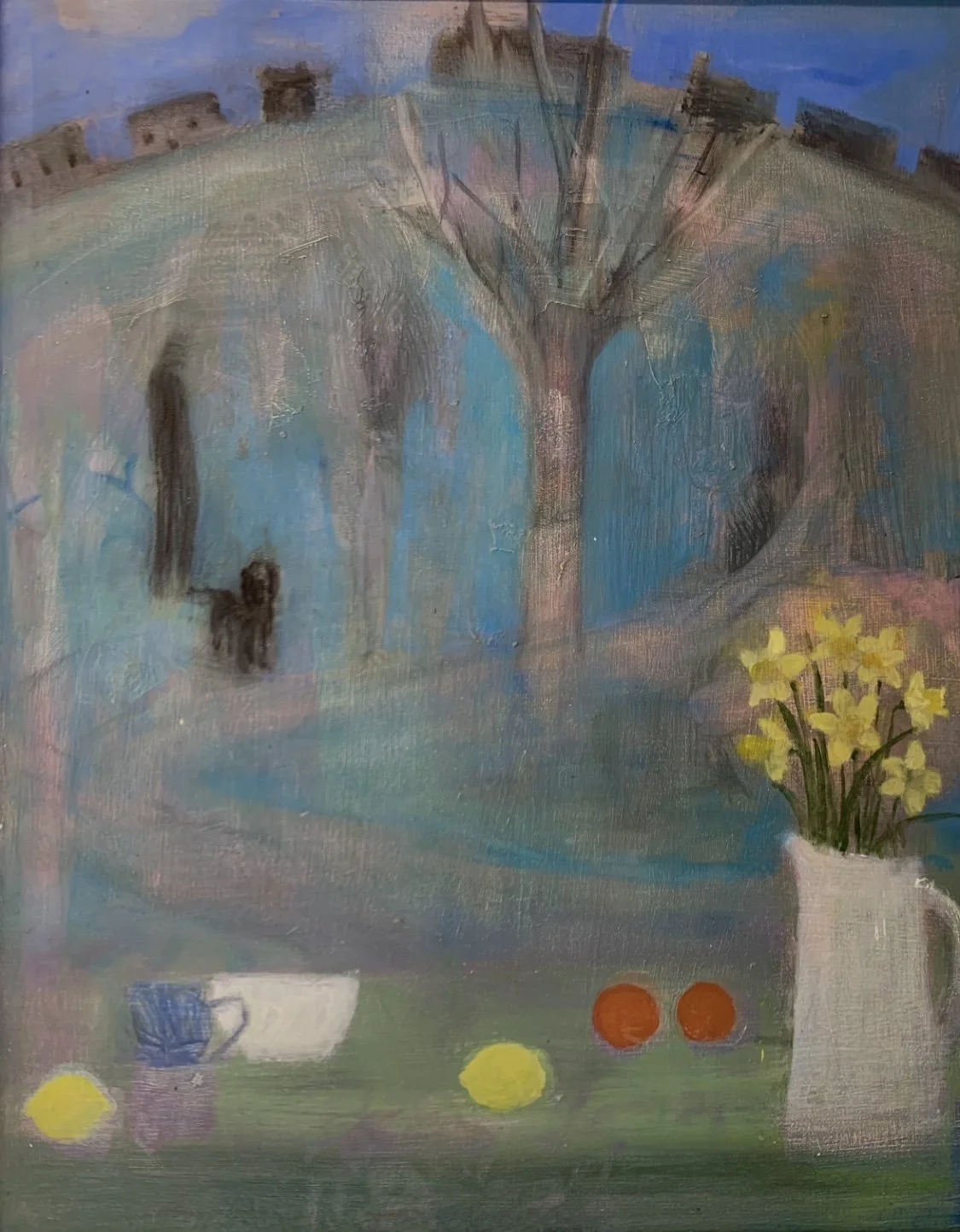 Man Walking the Dog. Oil on canvas 2025 Sheila Meeksjpeg.jpeg