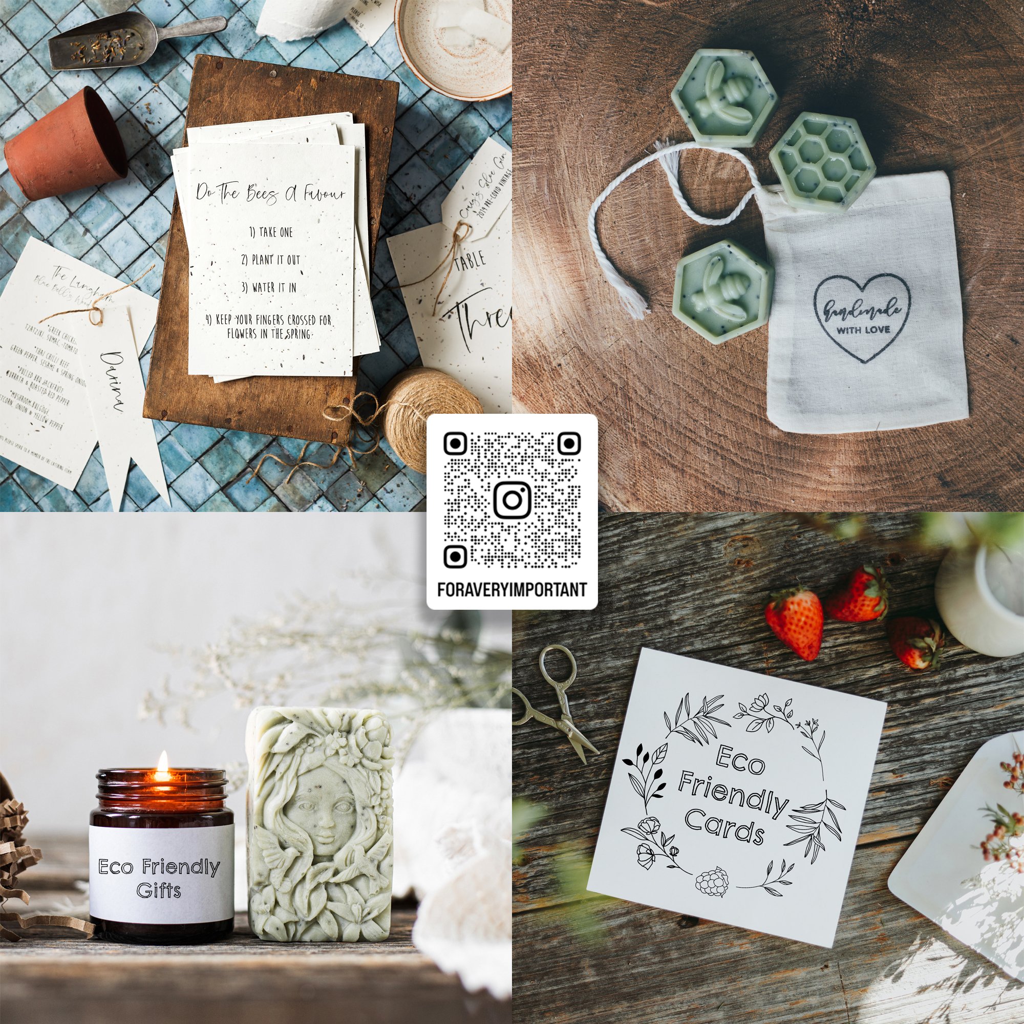 Table setting with a white plate, a clear glass of white wine on a coaster, a beige napkin with green leaves and a red ornament, and a cardboard tube labeled 'Create your own cracker' wrapped with red and white twine, on a wooden table.